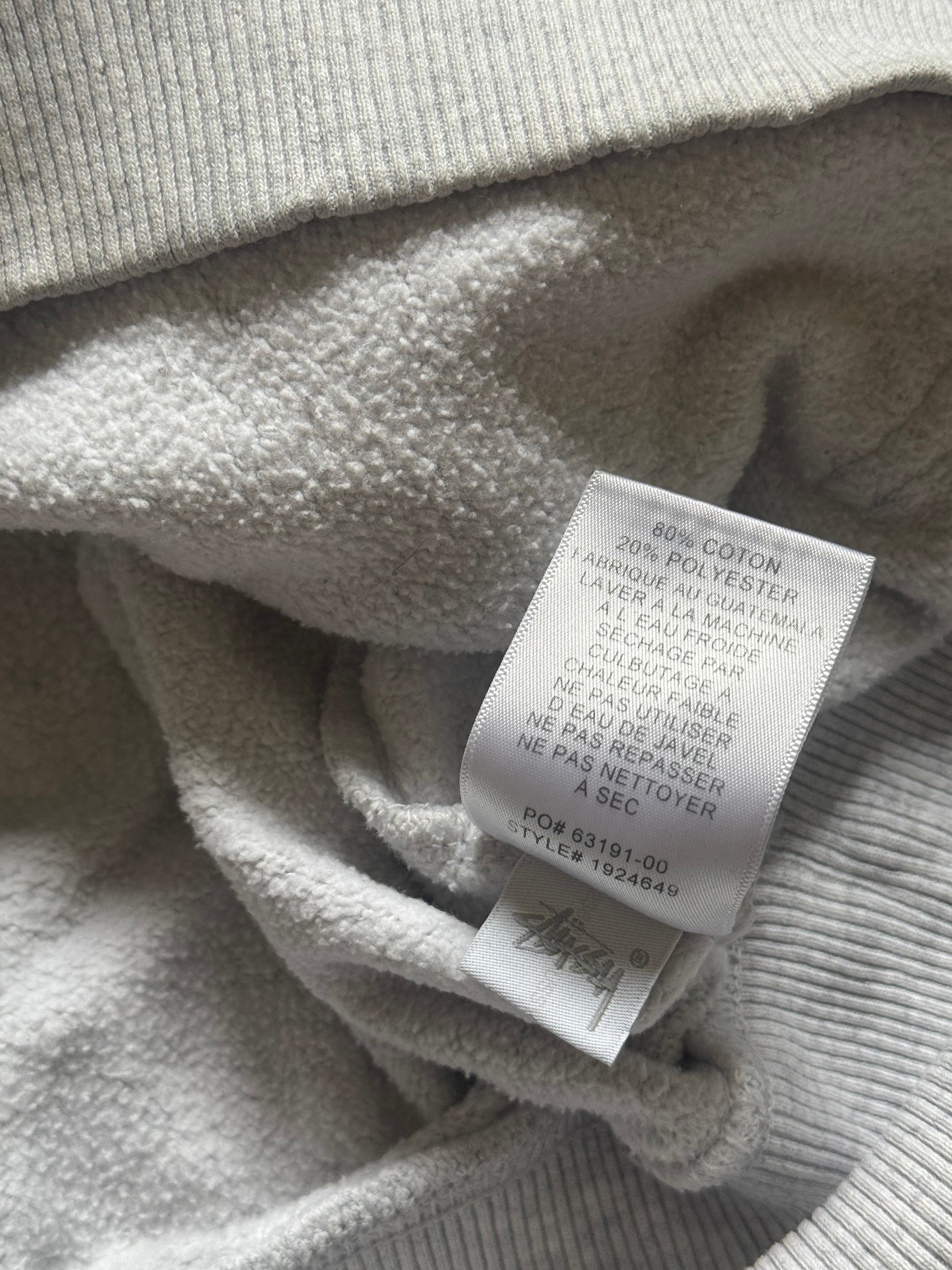 STÜSSY GREY BASIC LOGO HOODIE