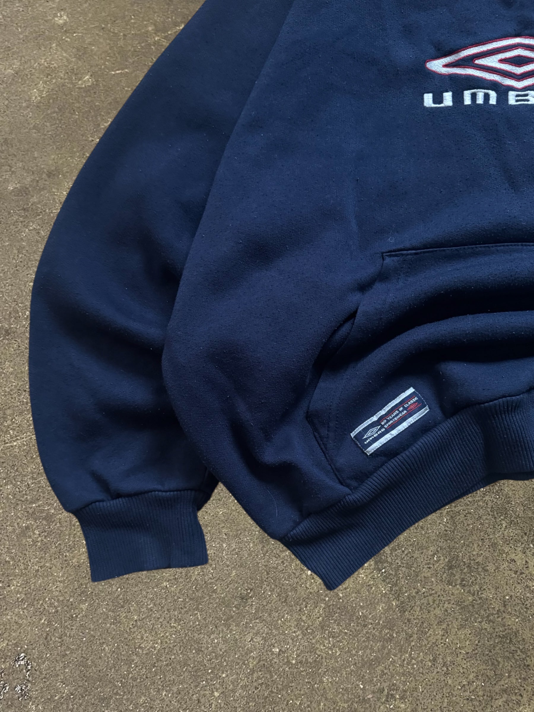 VINTAGE NAVY UMBRO LOGO HOODIE