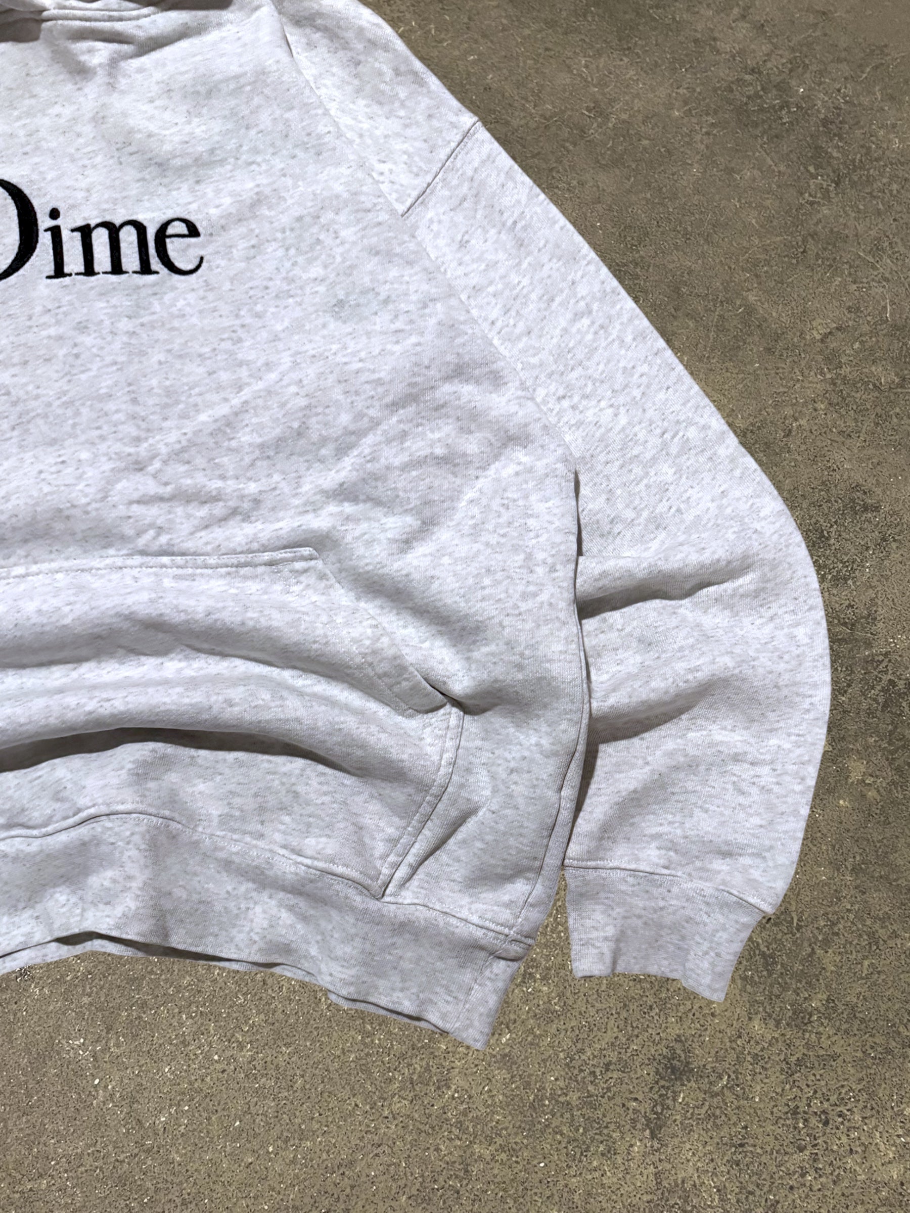 DIME GREY LOGO HOODIE