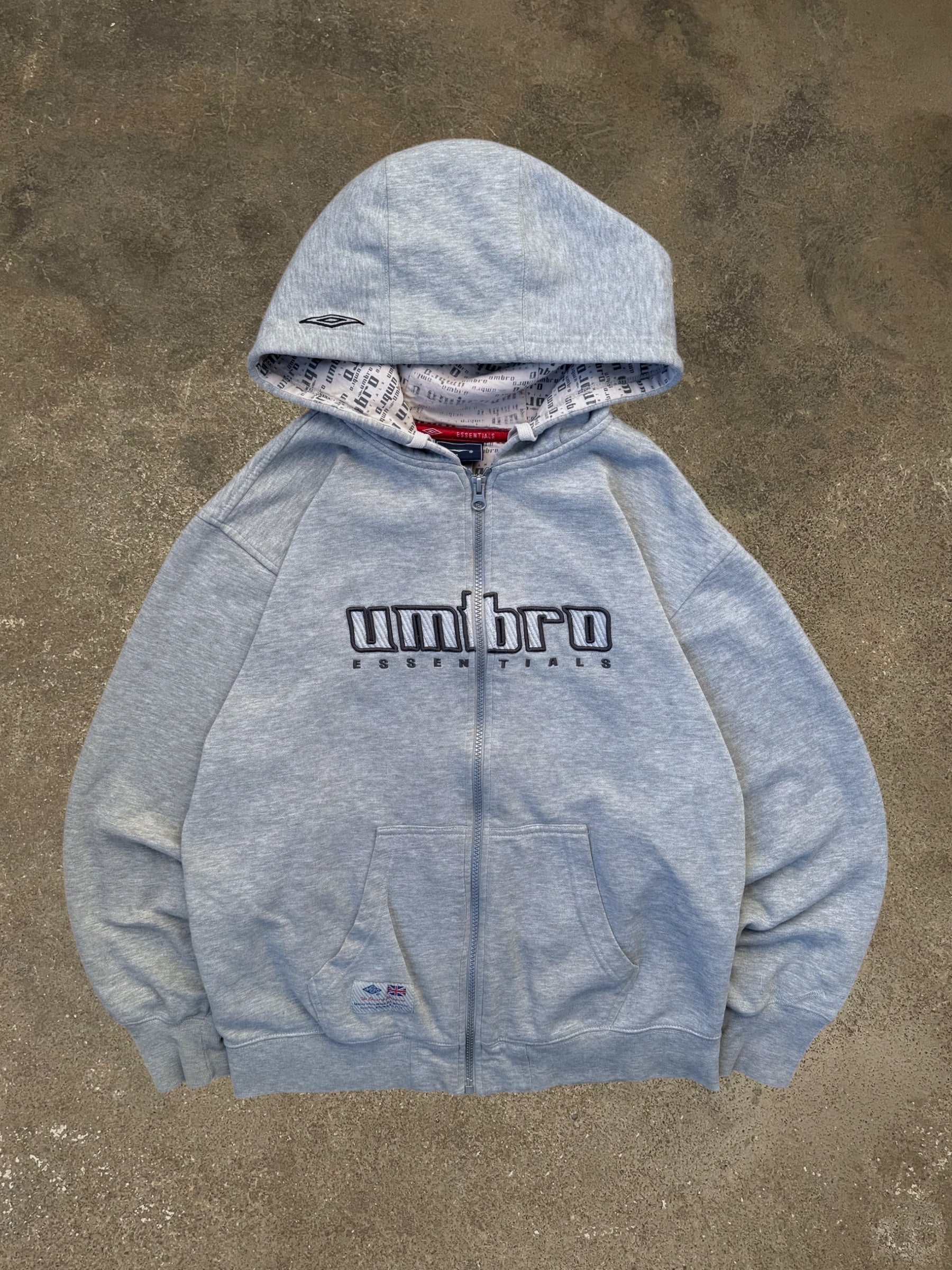 VINTAGE UMBRO ESSENTIALS ZIP-UP HOODIE