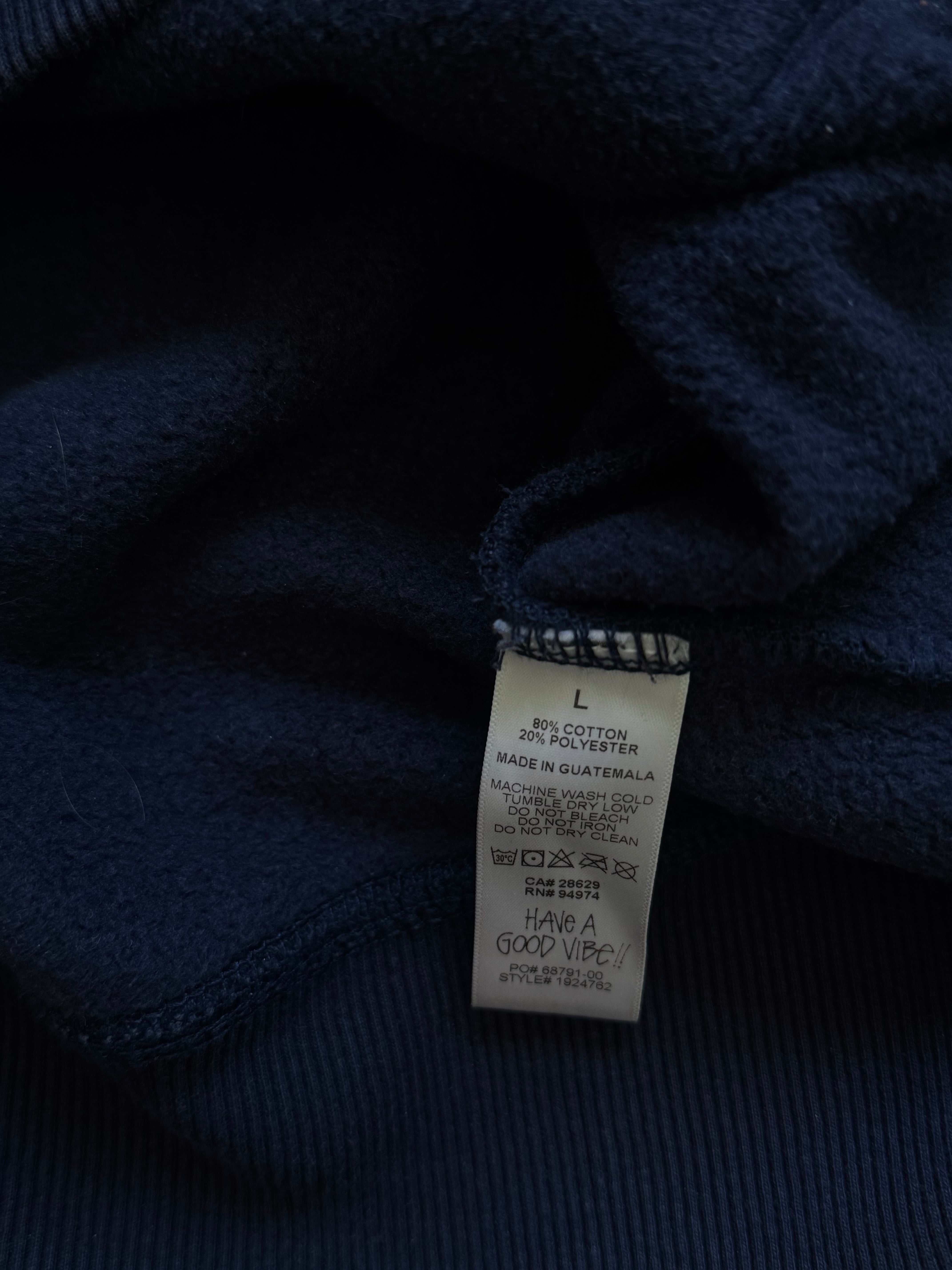 STÜSSY NAVY BASIC LOGO HOODIE
