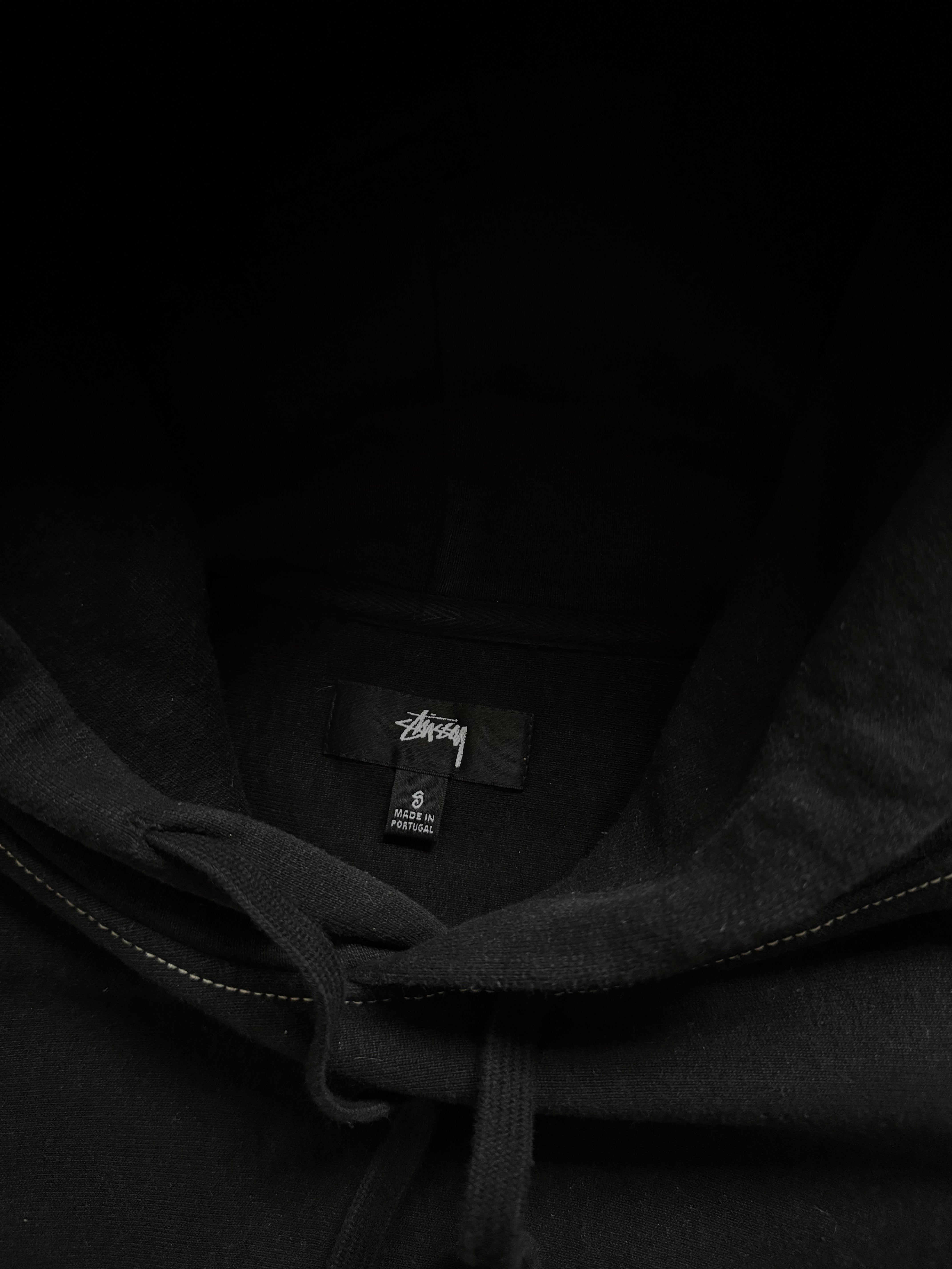 STÜSSY BLACK CONTRAST STITCH HOODIE