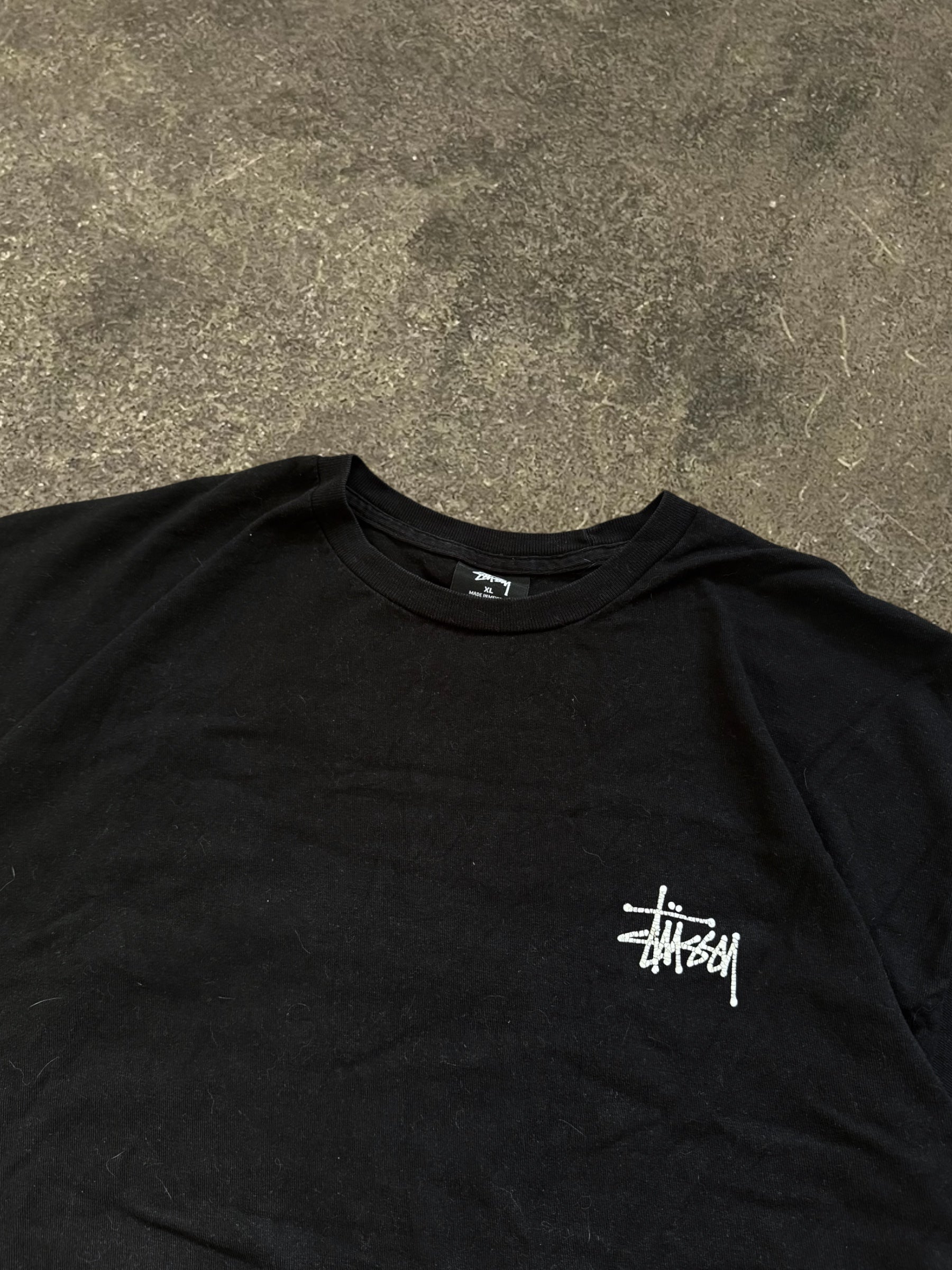 STÜSSY BLACK BASIC LOGO T-SHIRT
