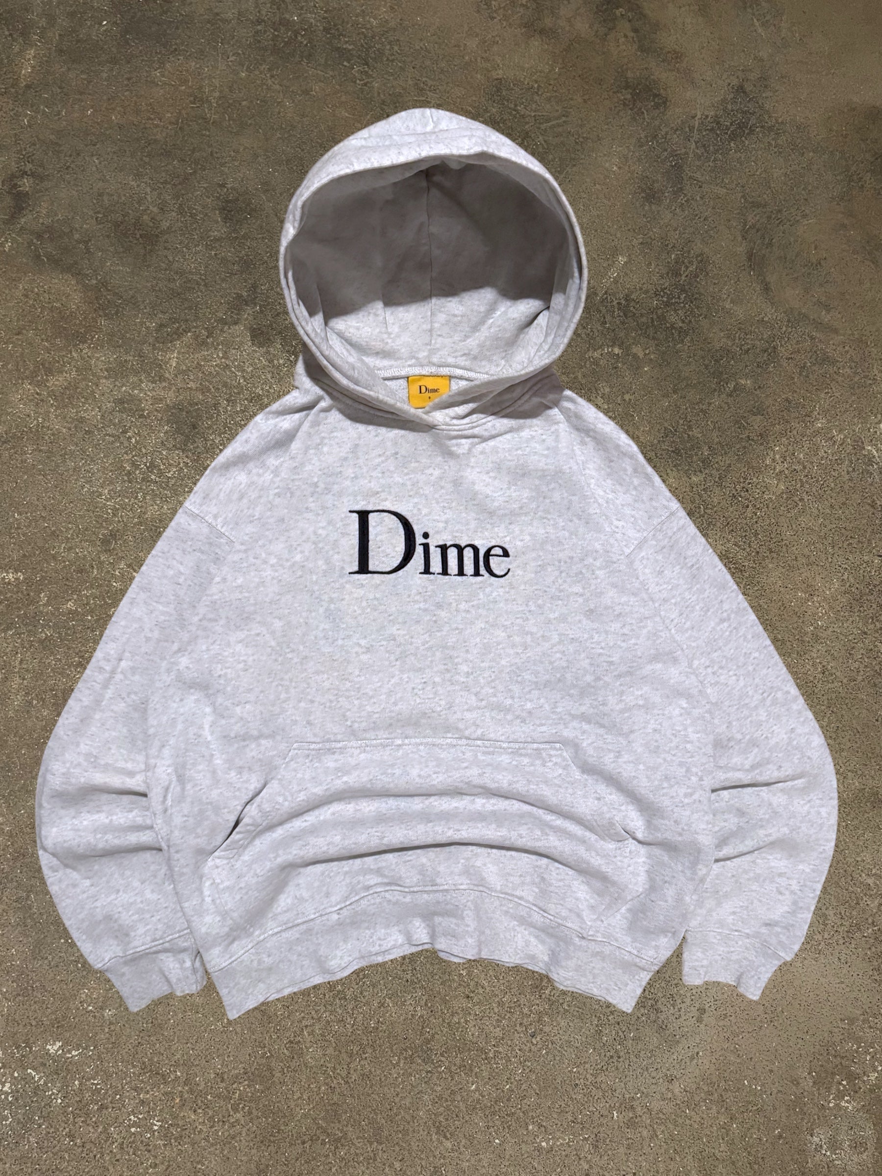 DIME GREY LOGO HOODIE