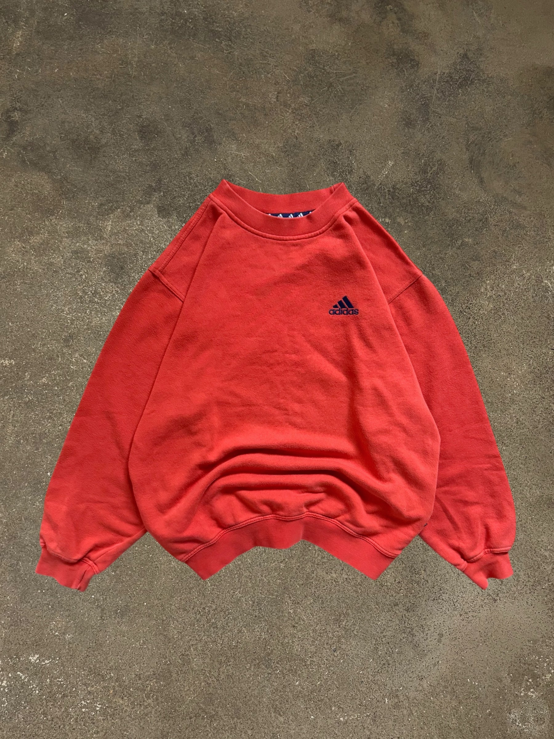 VINTAGE 90S ORANGE ADIDAS SWEATSHIRT