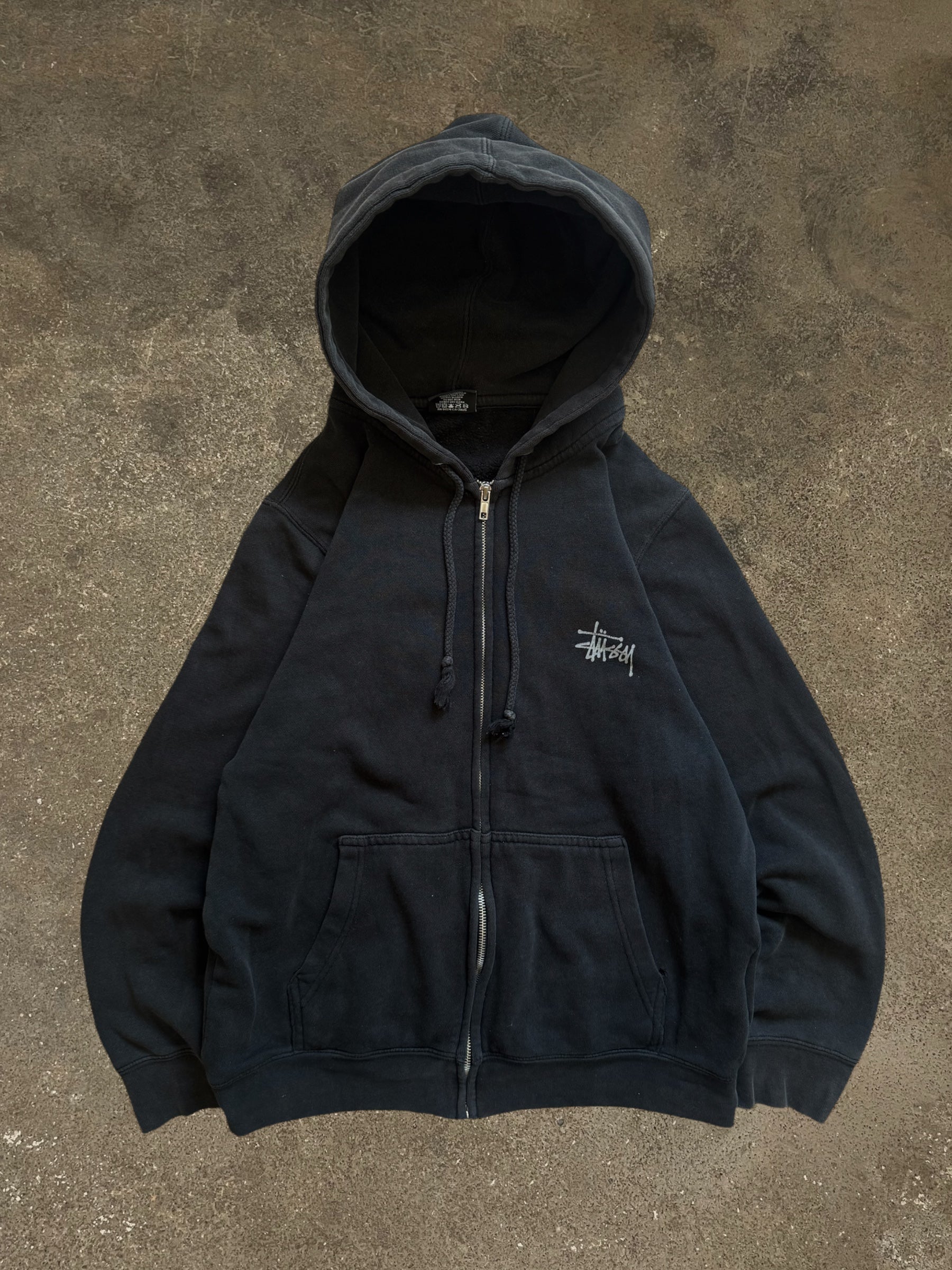 STÜSSY BASIC LOGO ZIP-UP HOODIE