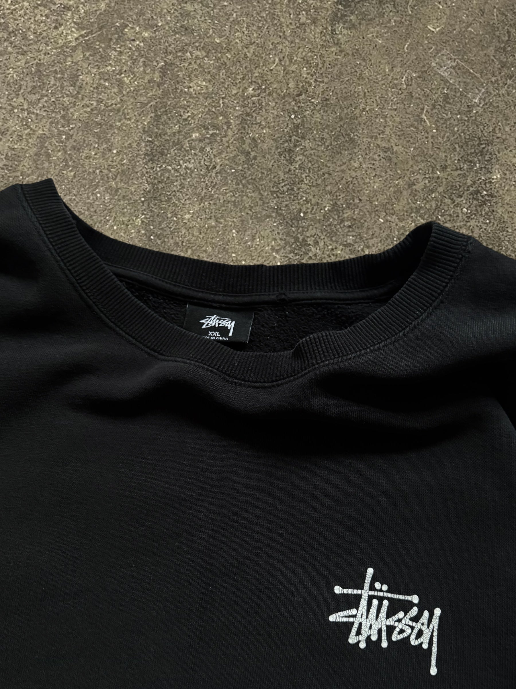 STÜSSY BLACK BASIC LOGO SWEATSHIRT