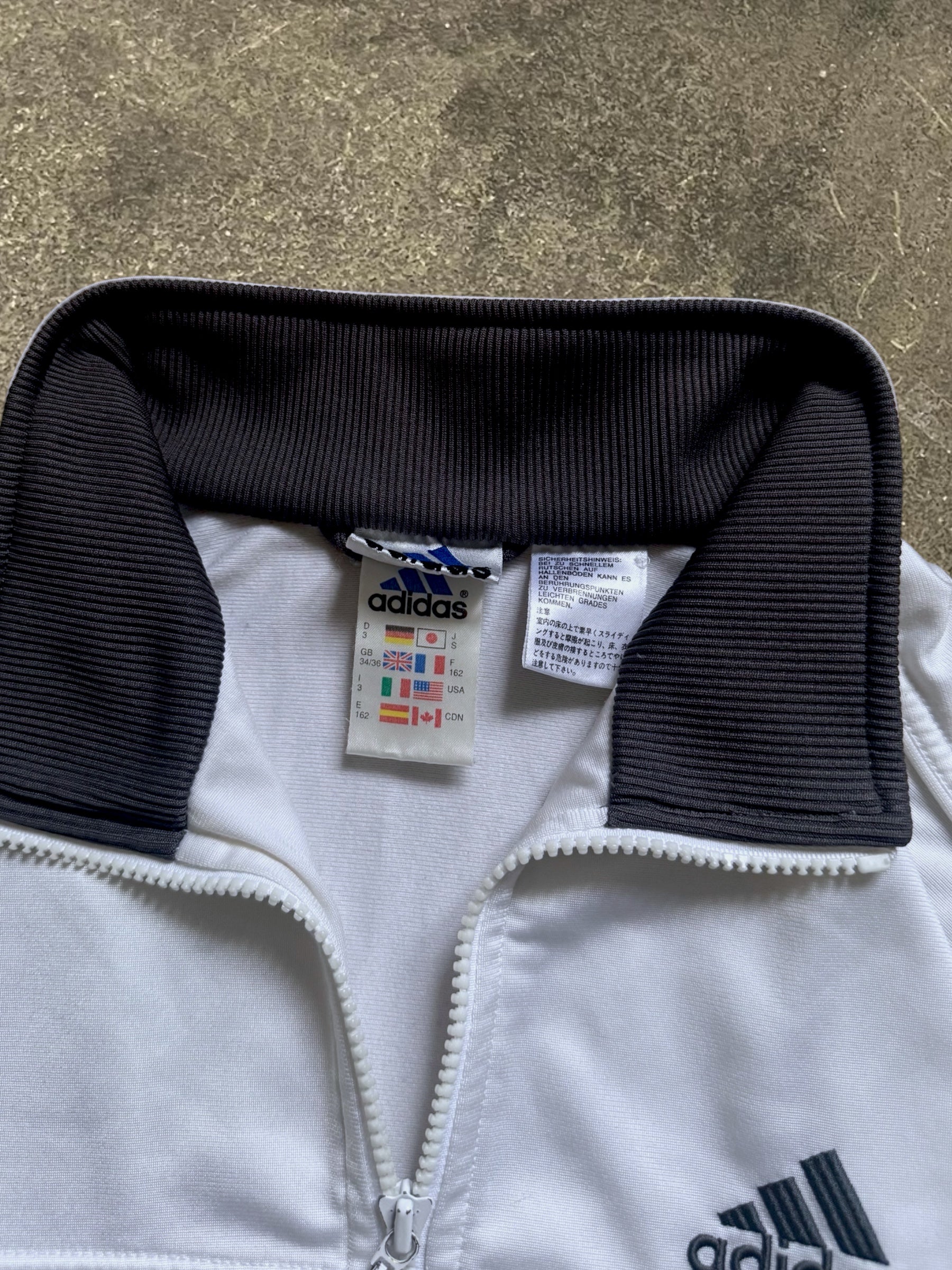 VINTAGE 90S WHITE ADIDAS TRACK JACKET