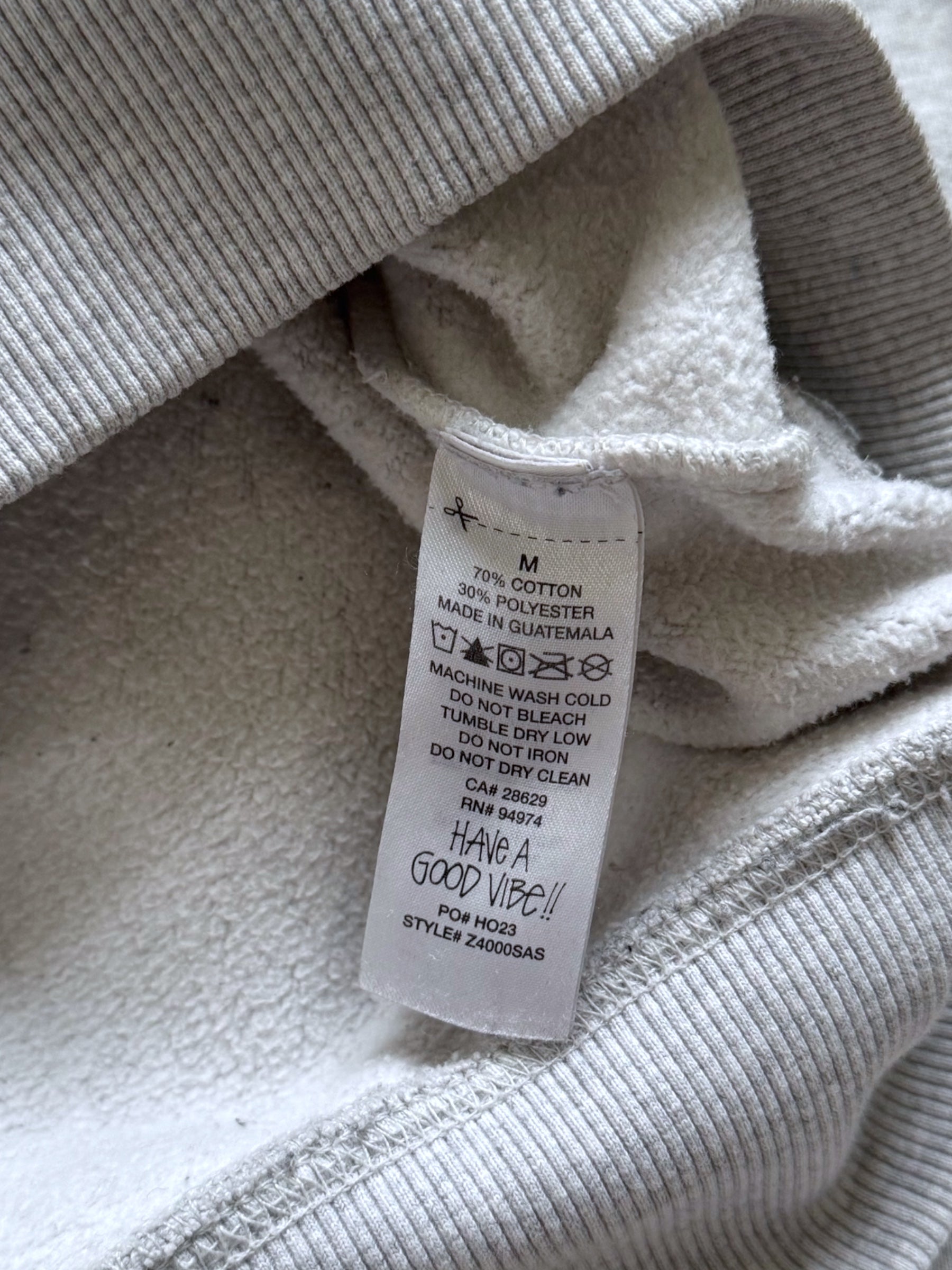 STÜSSY GREY BASIC LOGO HOODIE