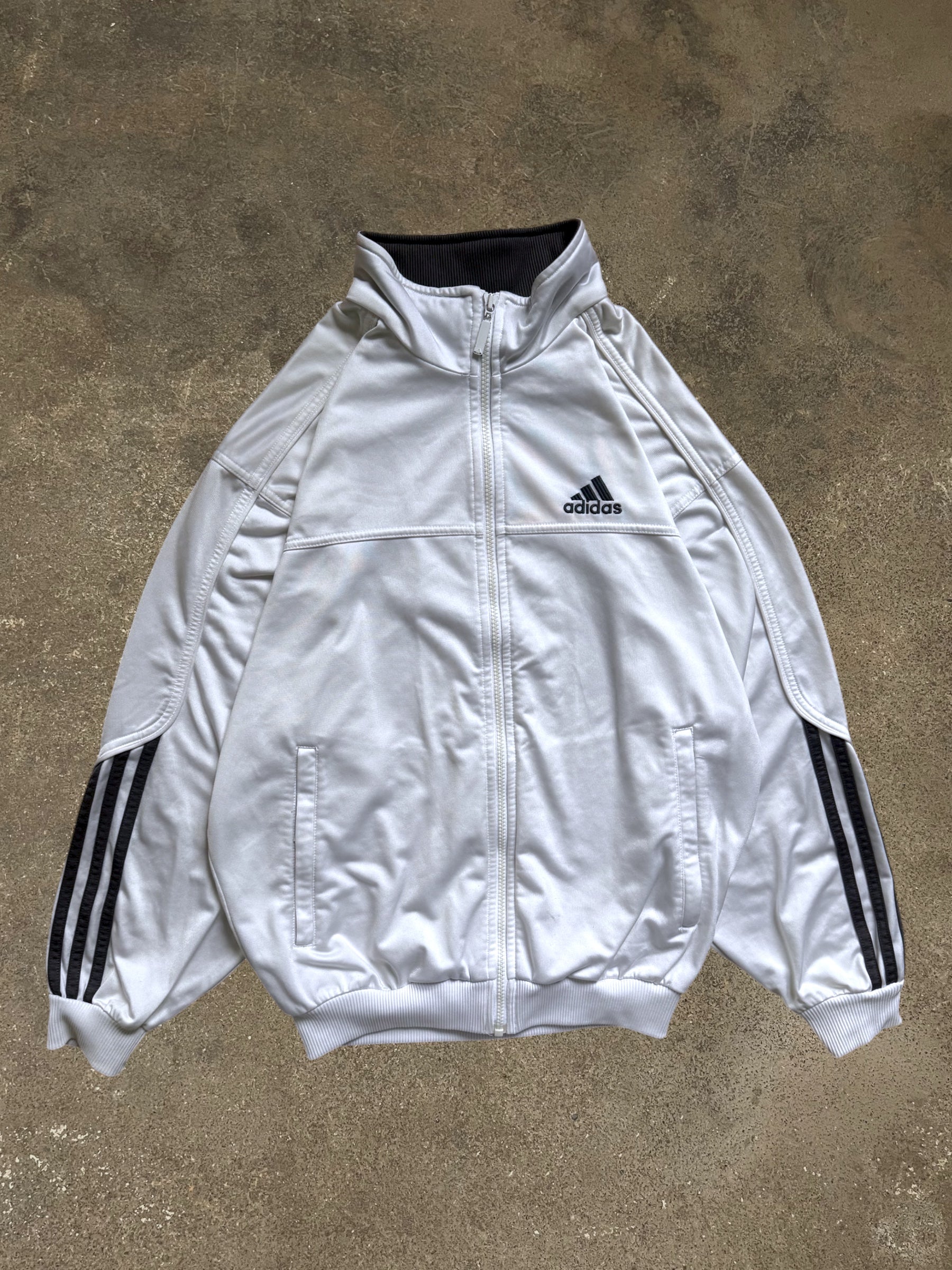 VINTAGE 90S WHITE ADIDAS TRACK JACKET