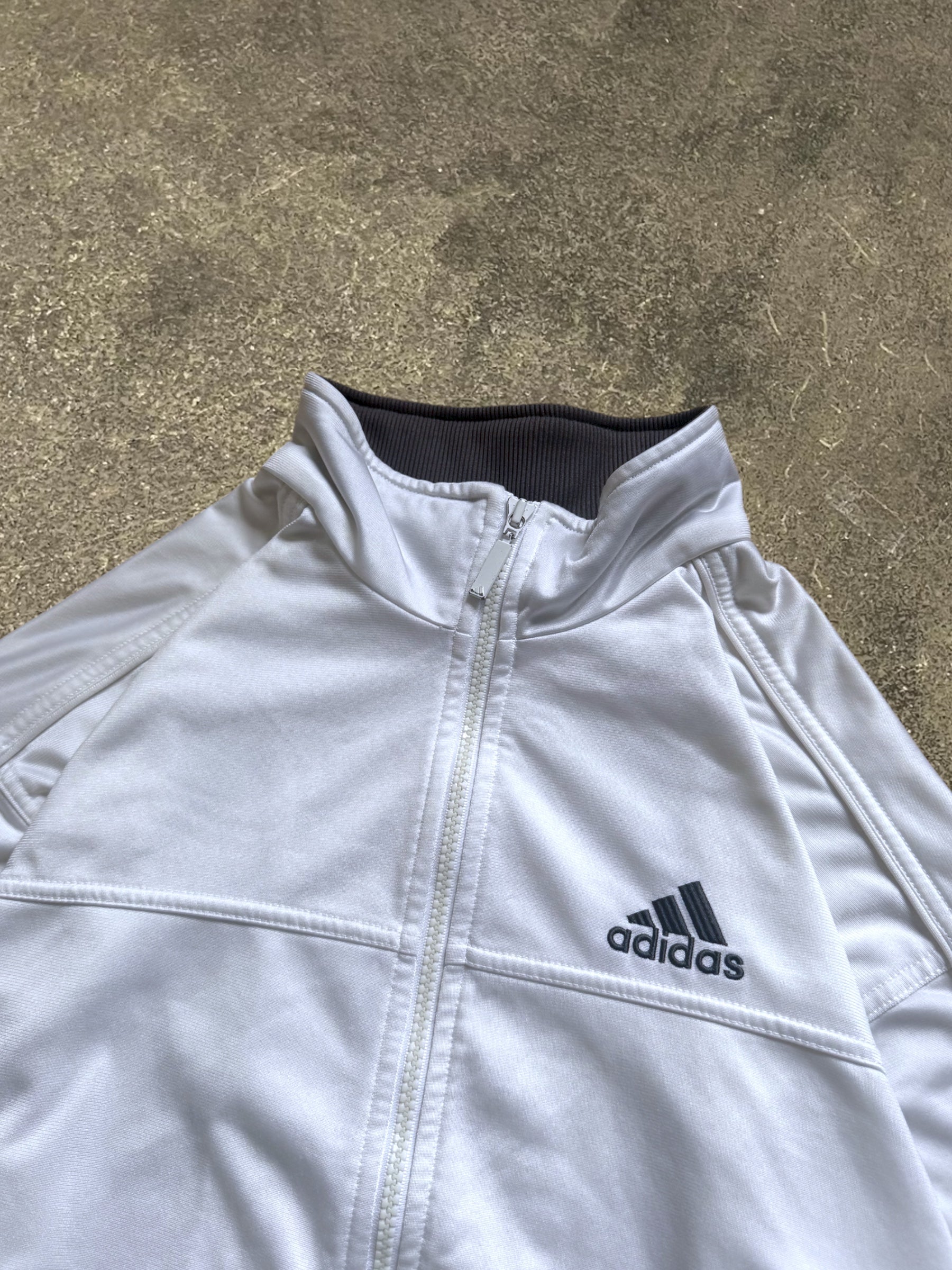 VINTAGE 90S WHITE ADIDAS TRACK JACKET