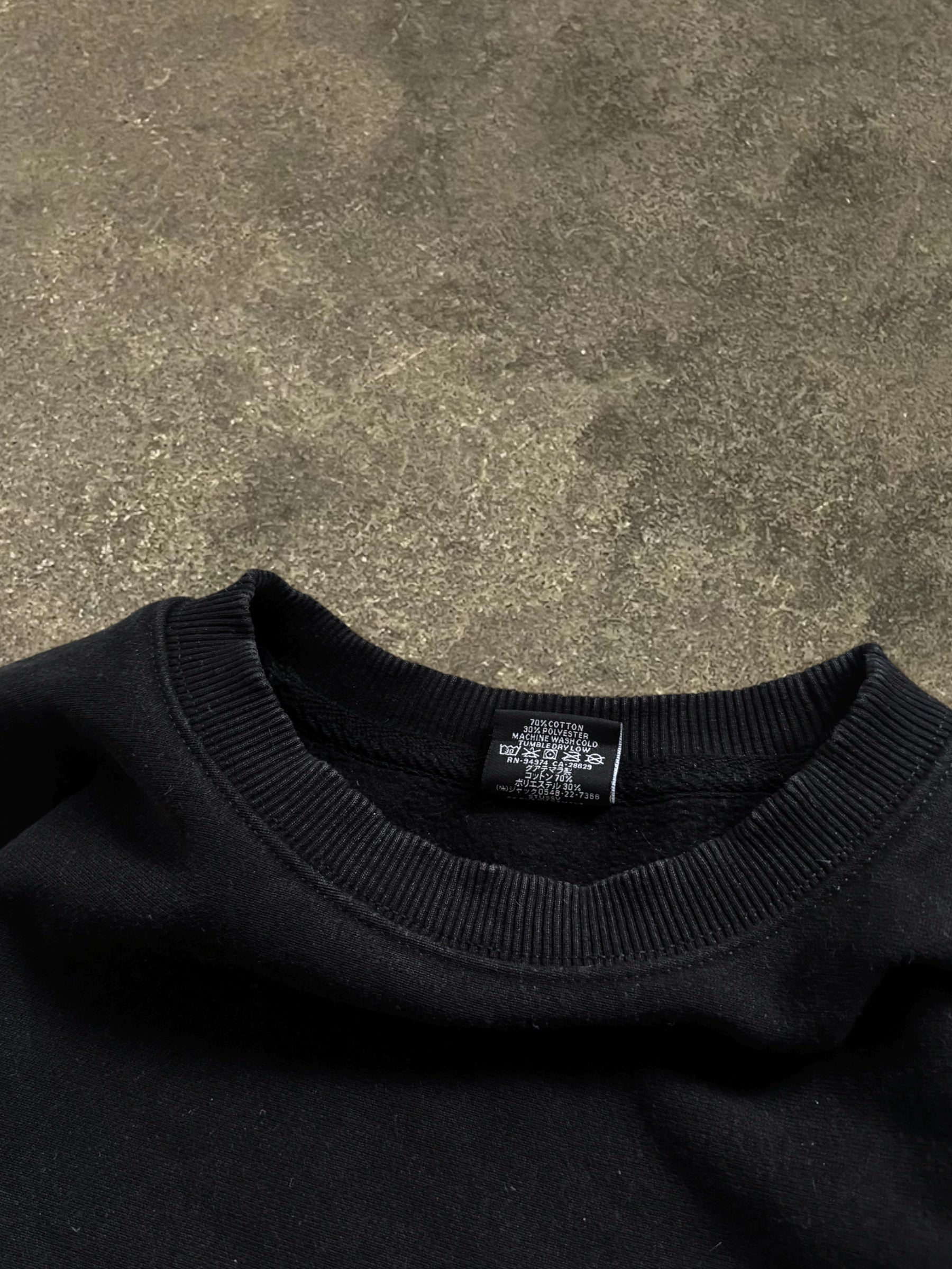 STÜSSY BLACK BASIC LOGO SWEATSHIRT