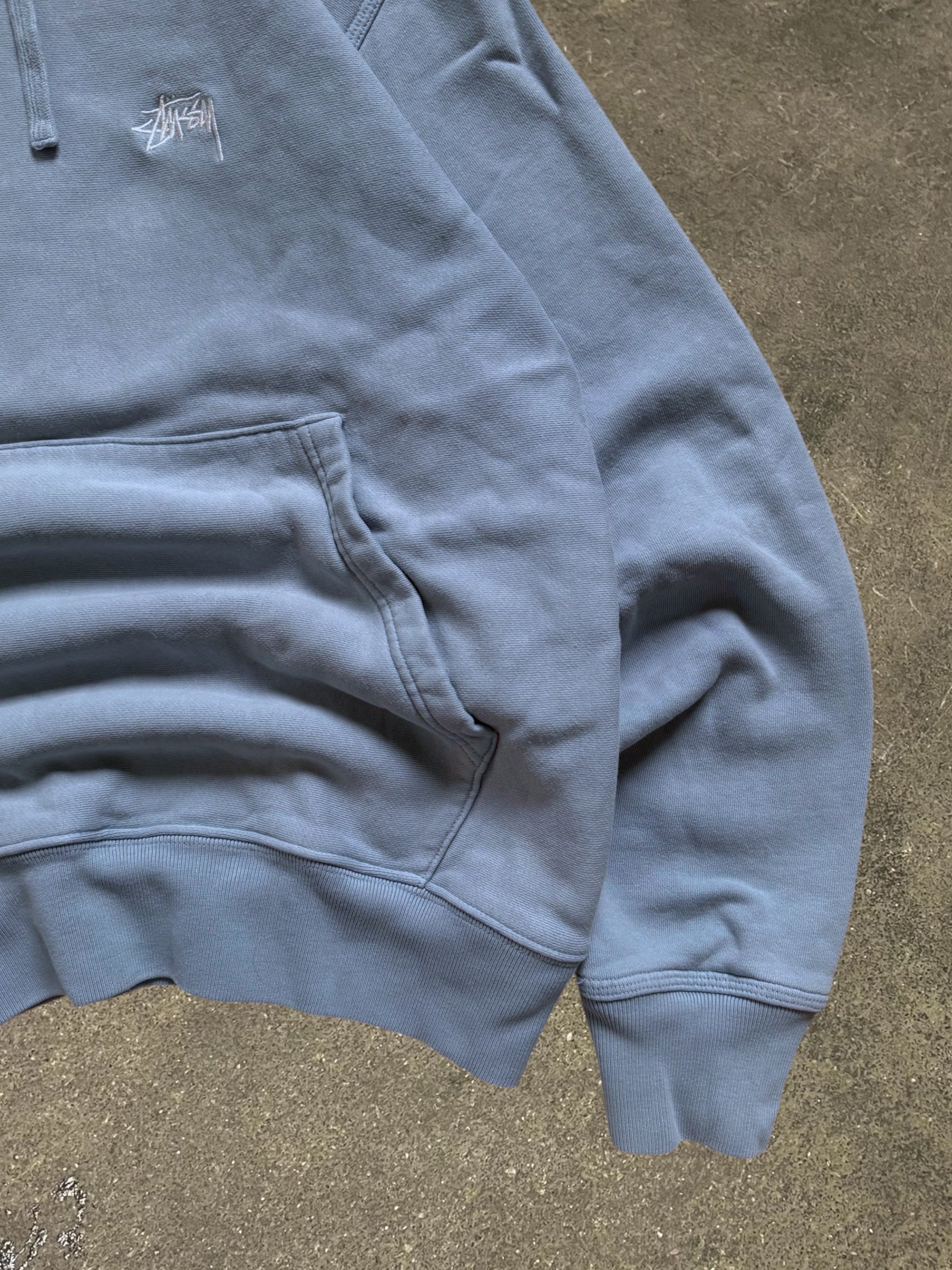 STÜSSY BABY BLUE STOCK LOGO HOODIE