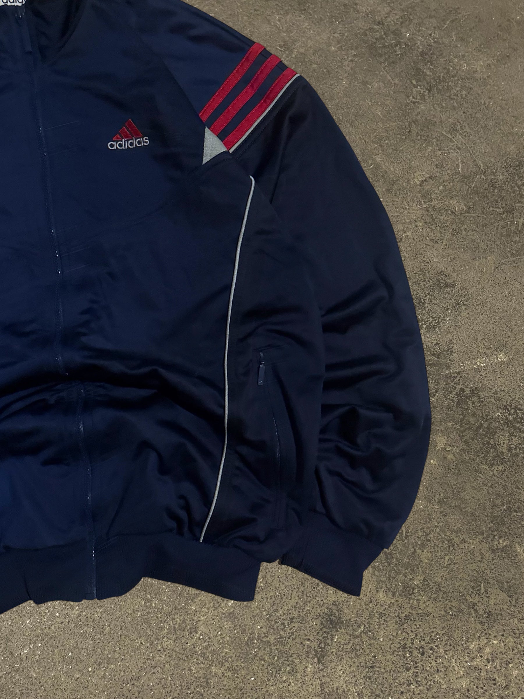 VINTAGE 90S NAVY/RED TRACK JACKET