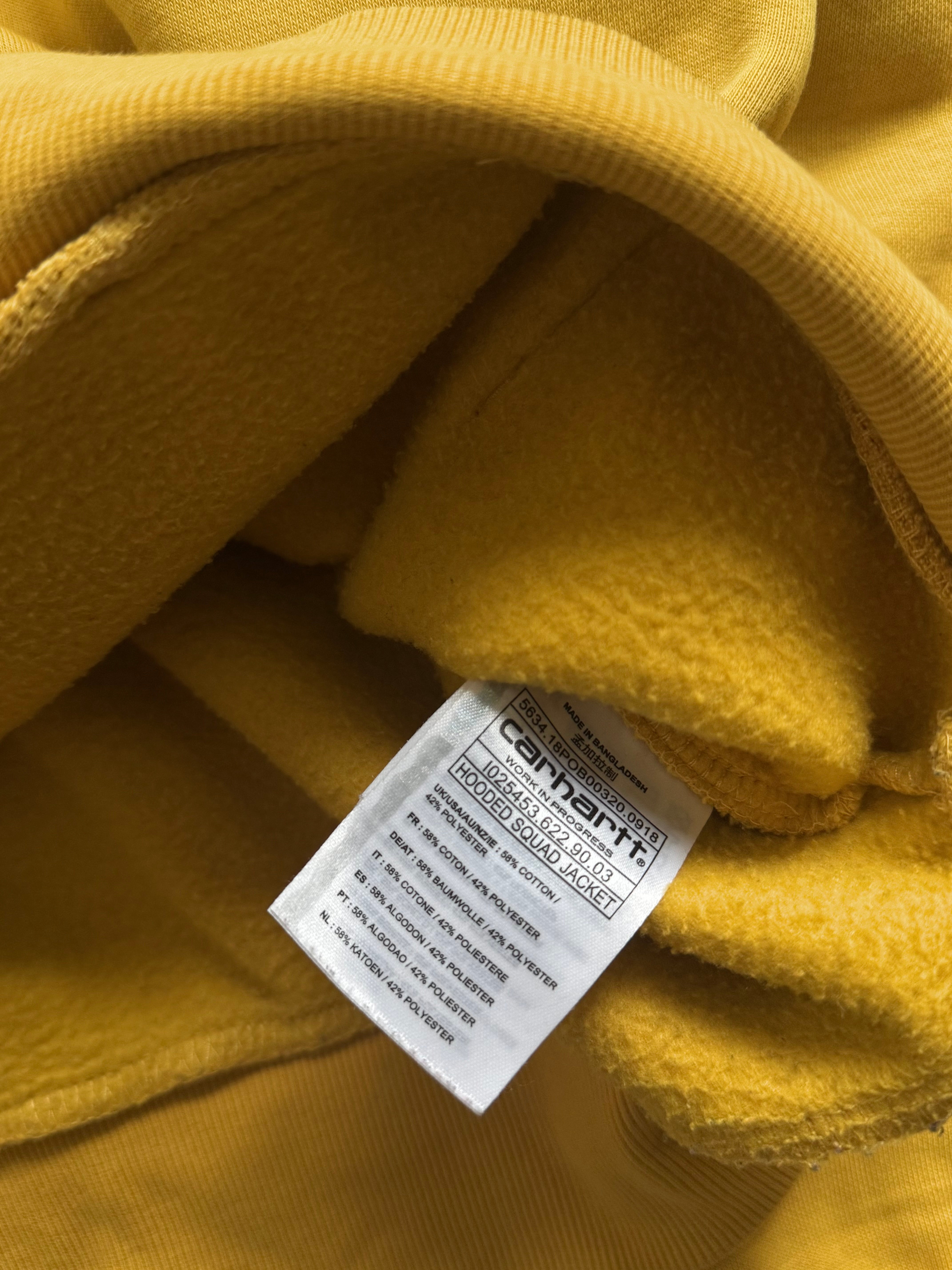 CARHARTT YELLOW SQUAD ZIP-UP HOODIE