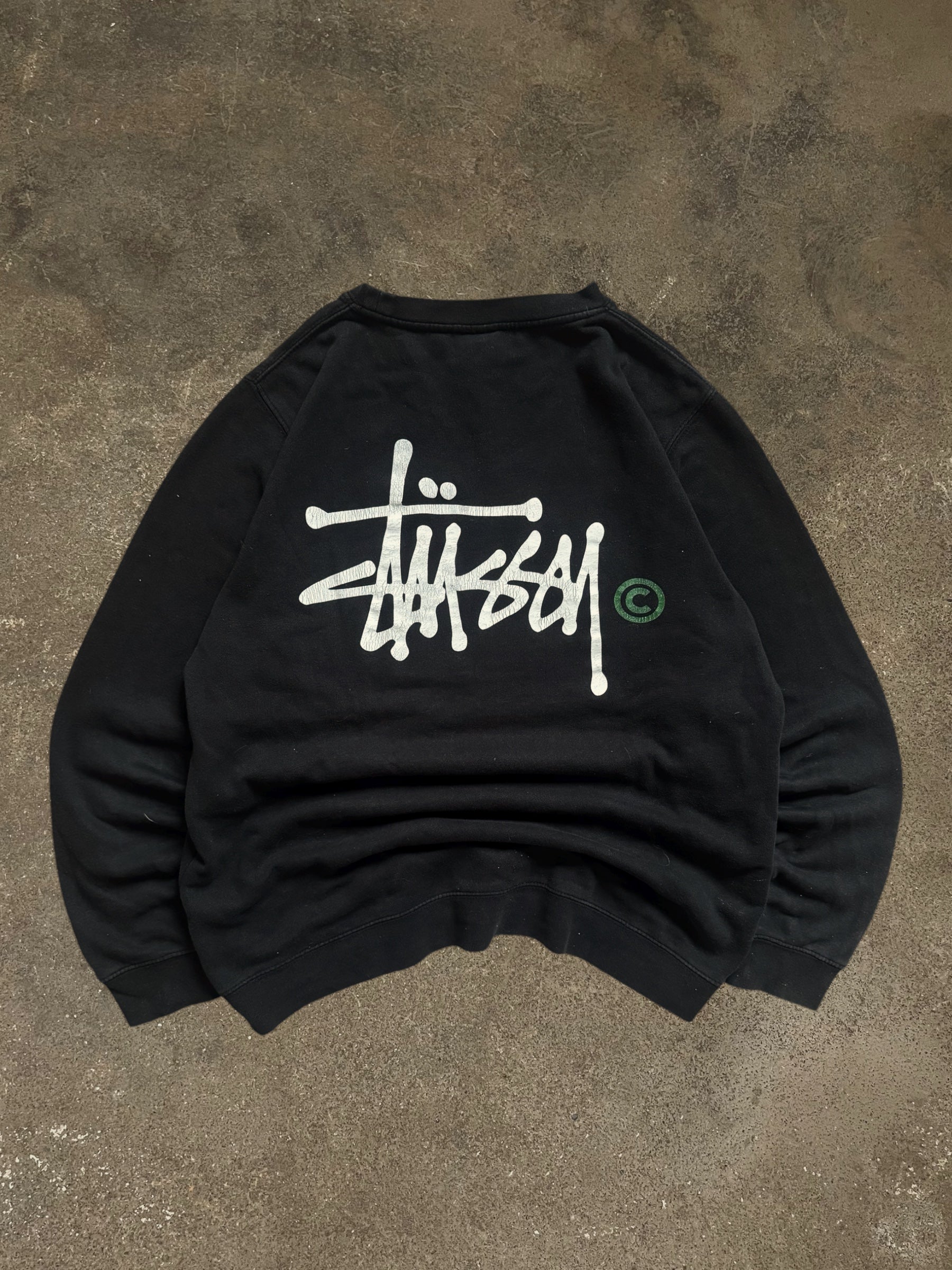 VINTAGE STÜSSY BLACK BASIC LOGO SWEATSHIRT