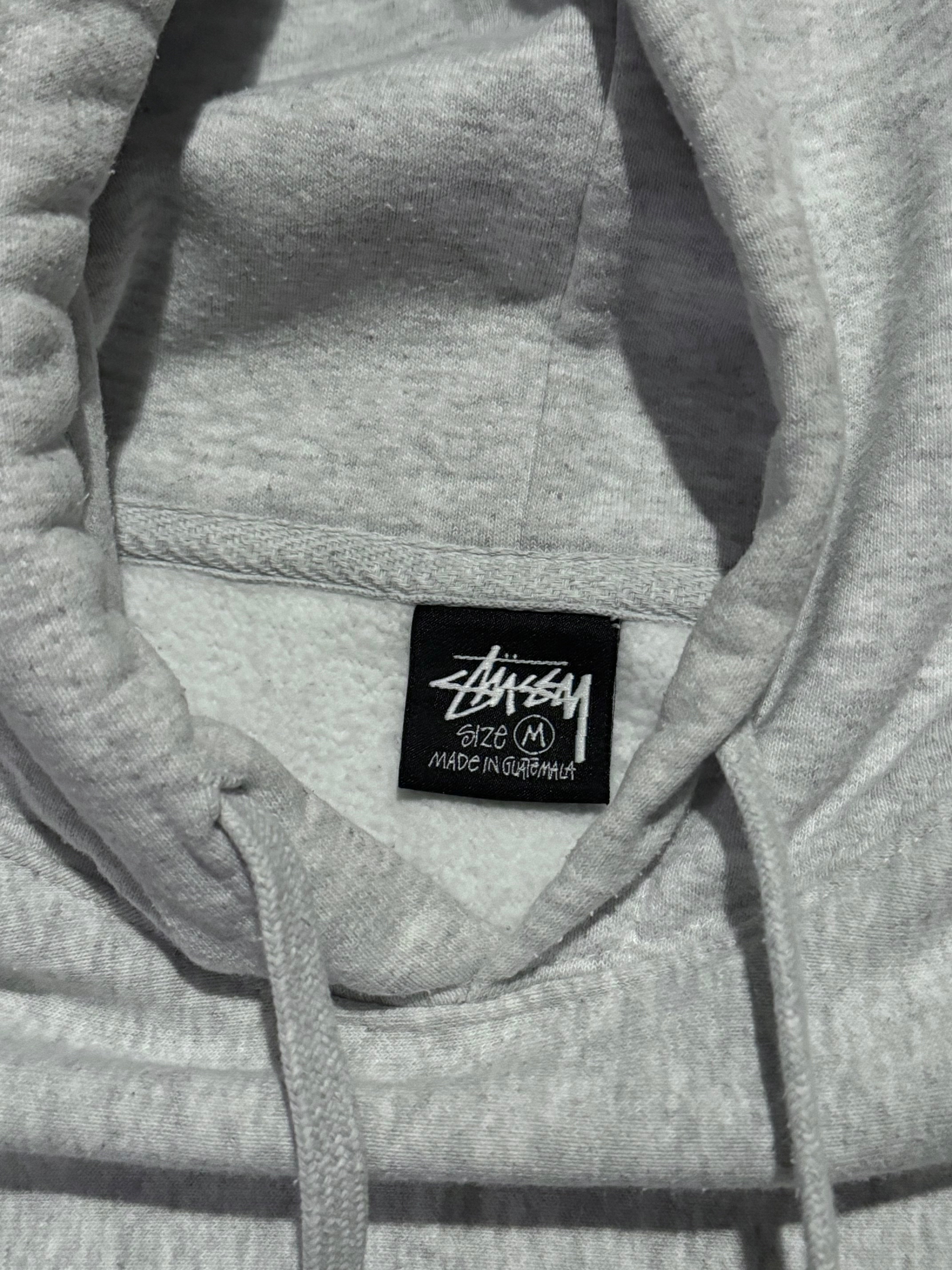 STÜSSY GREY BASIC LOGO HOODIE