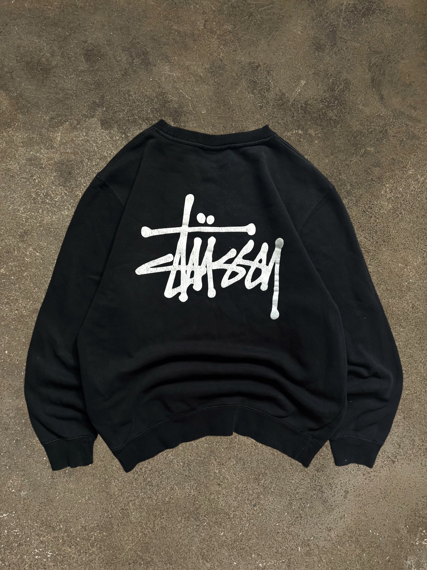 STÜSSY BLACK BASIC LOGO SWEATSHIRT
