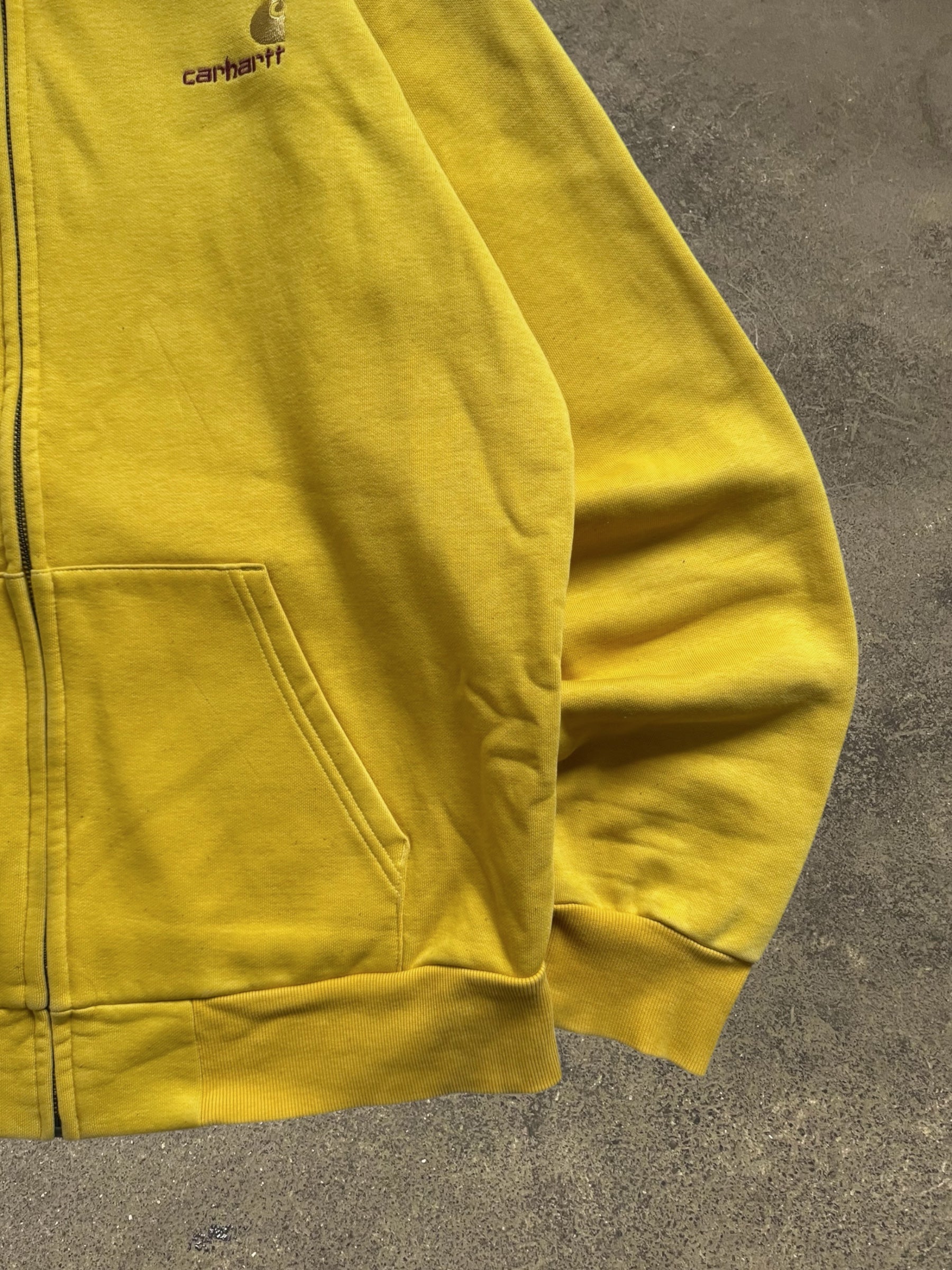 CARHARTT YELLOW SQUAD ZIP-UP HOODIE