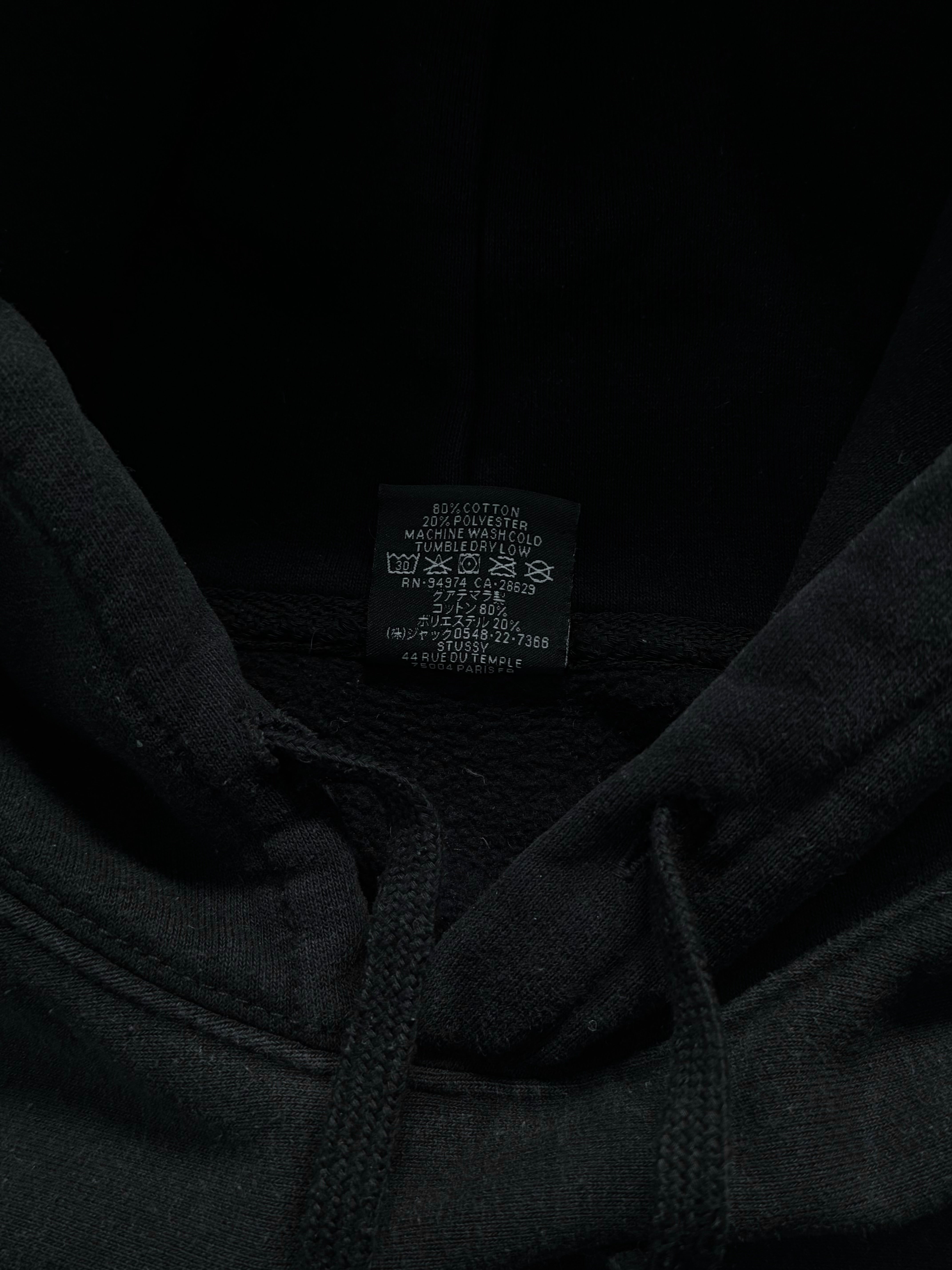 STÜSSY BLACK BASIC LOGO HOODIE