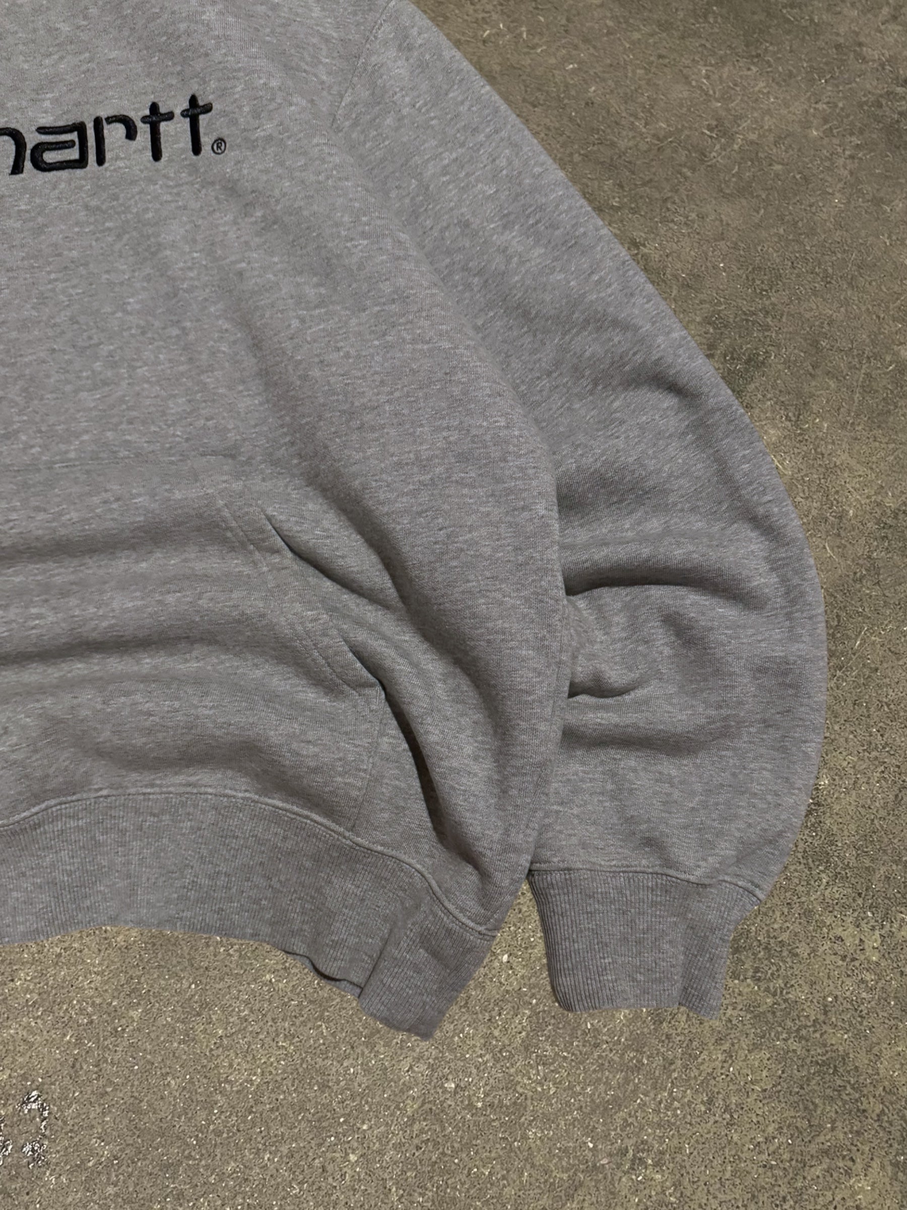 CARHARTT GREY LOGO HOODIE
