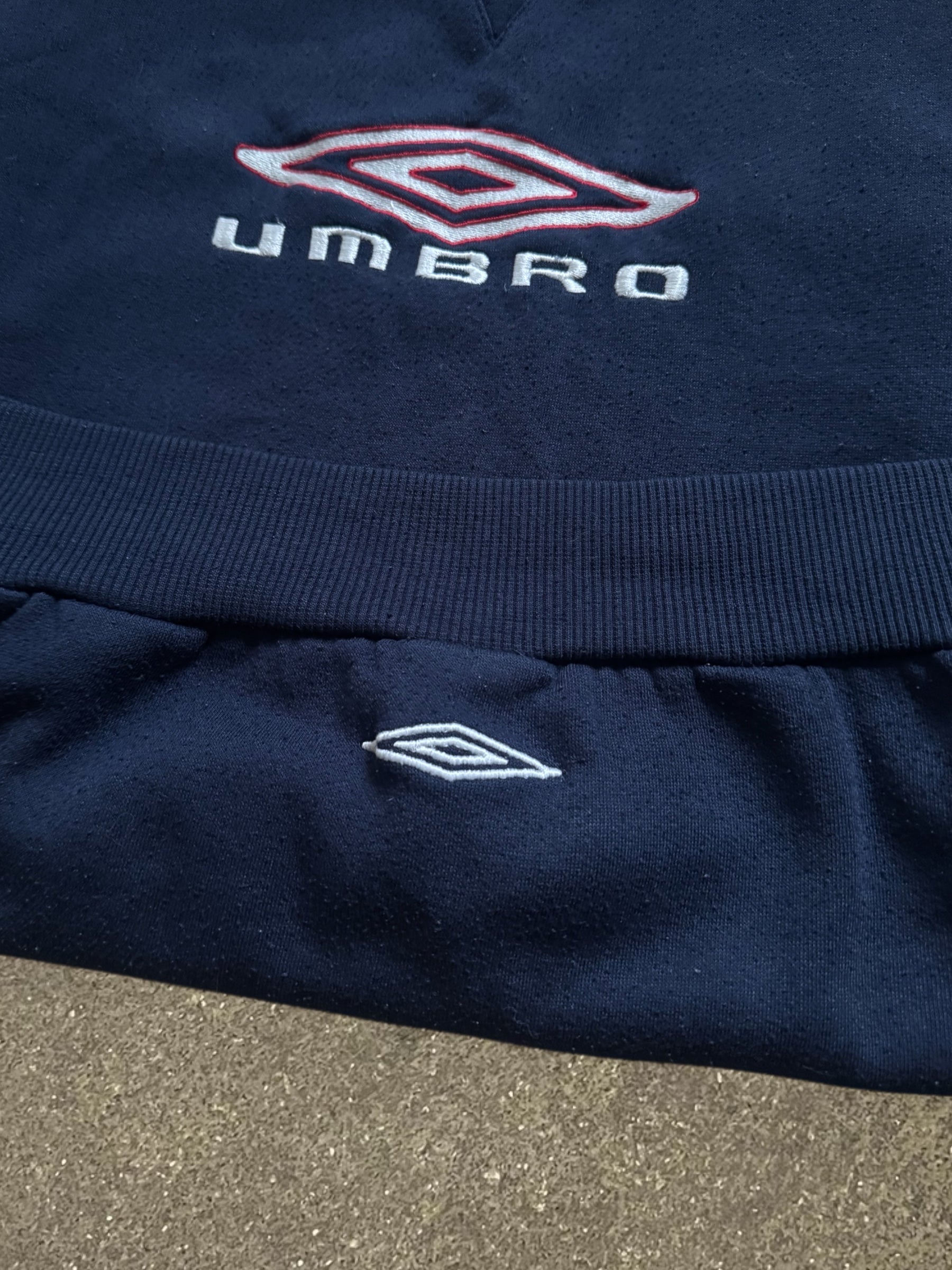 VINTAGE NAVY UMBRO LOGO HOODIE