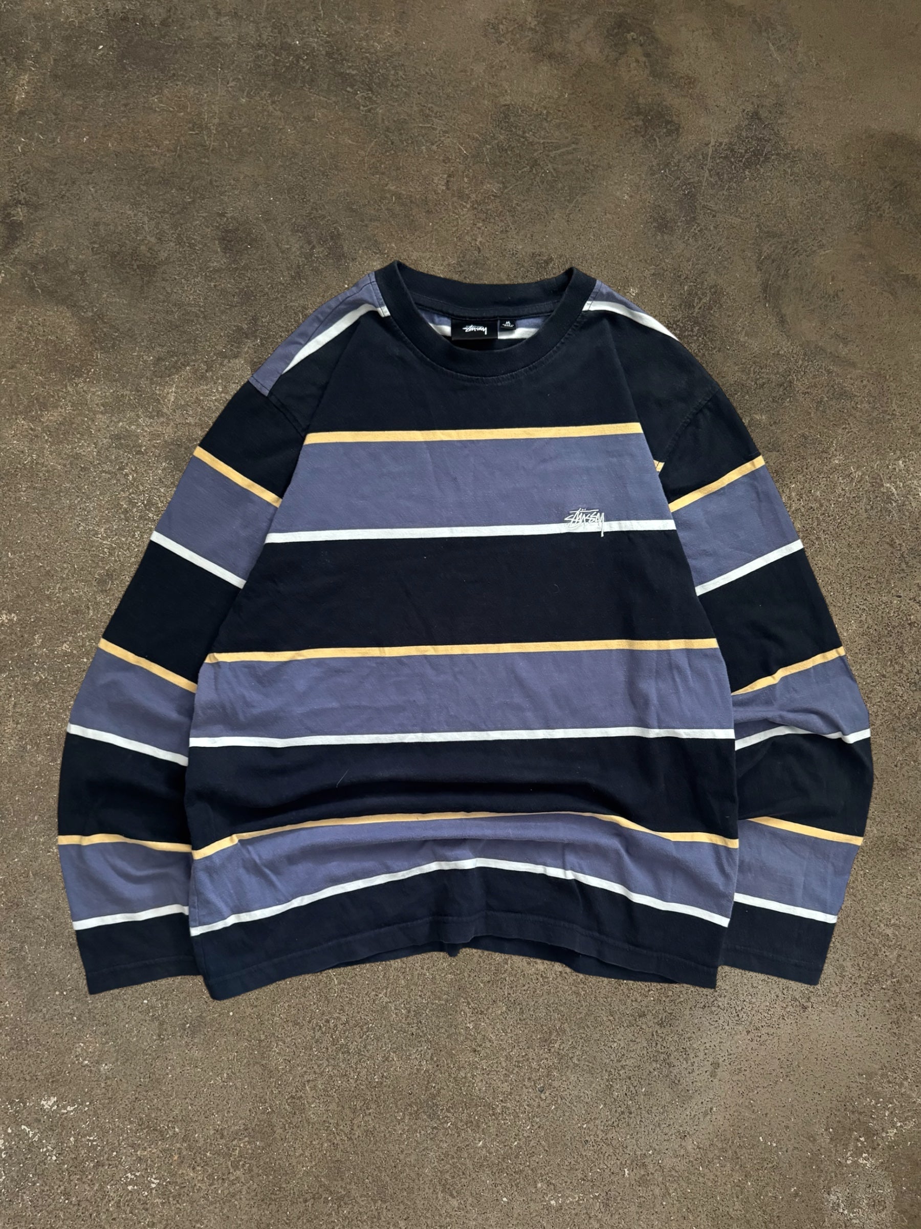 STÜSSY STRIPED STOCK LOGO LONGSLEEVE