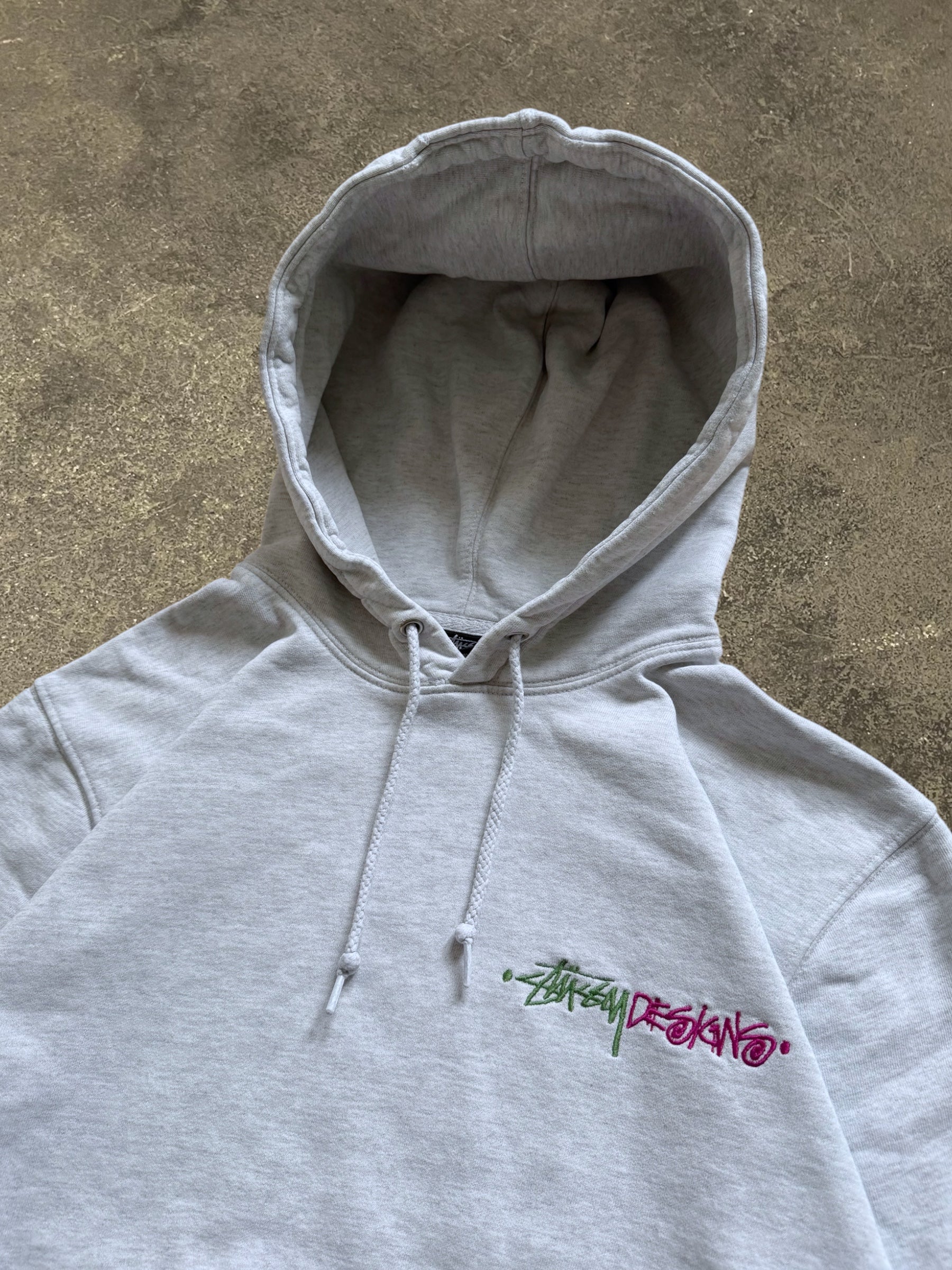 STÜSSY GREY DESIGNS HOODIE