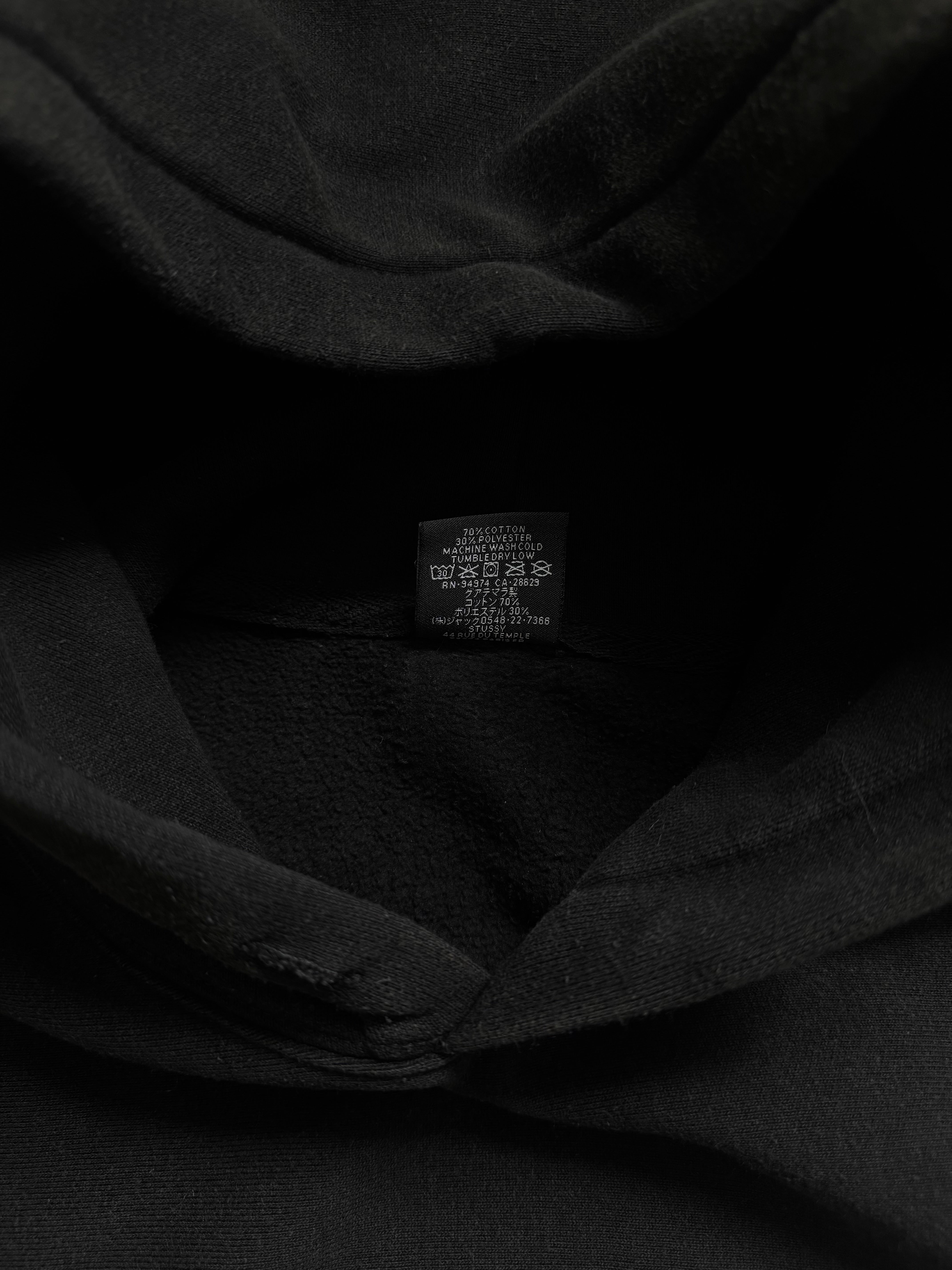 STÜSSY BLACK BASIC LOGO HOODIE