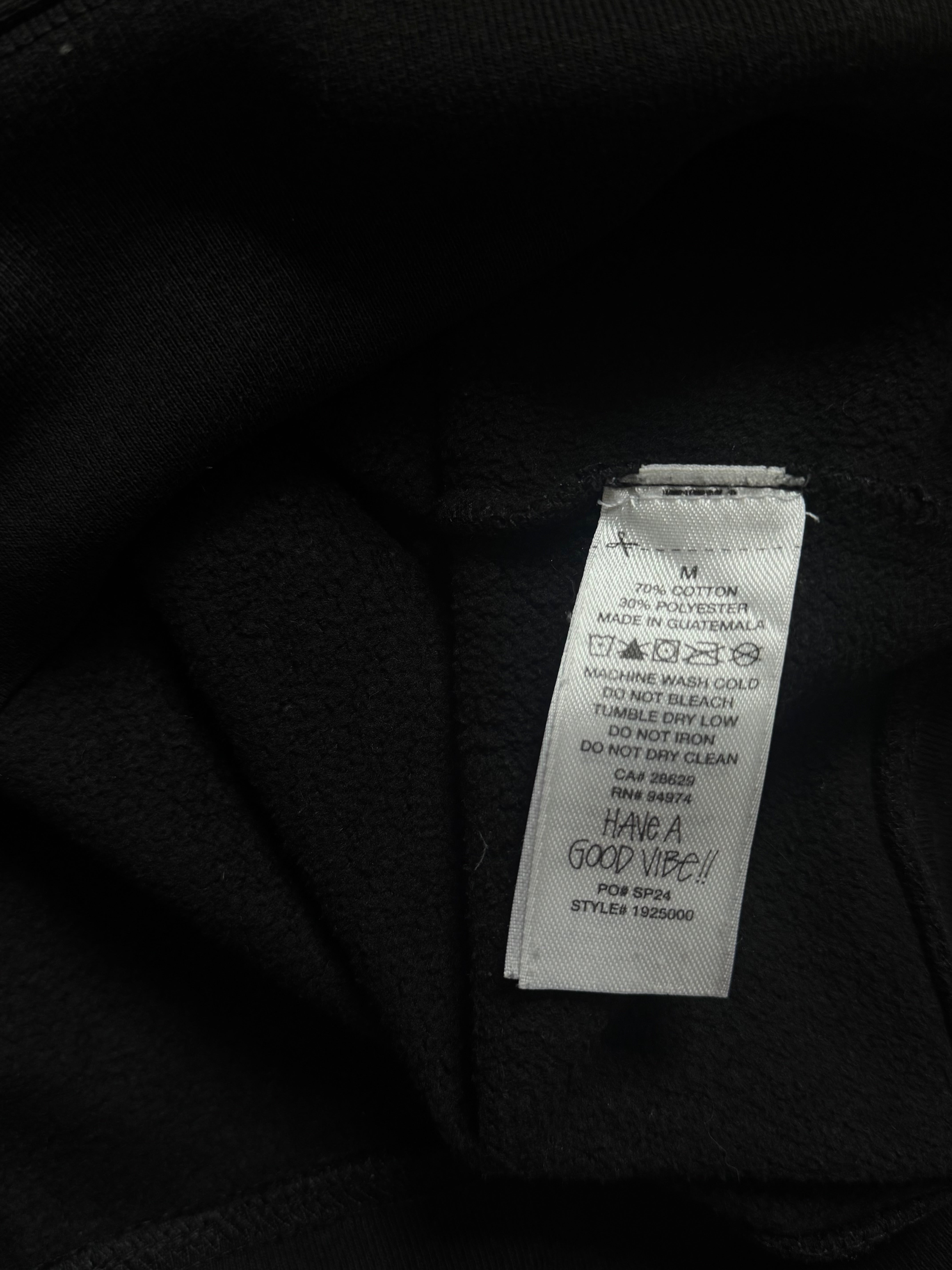 STÜSSY BLACK BASIC LOGO HOODIE