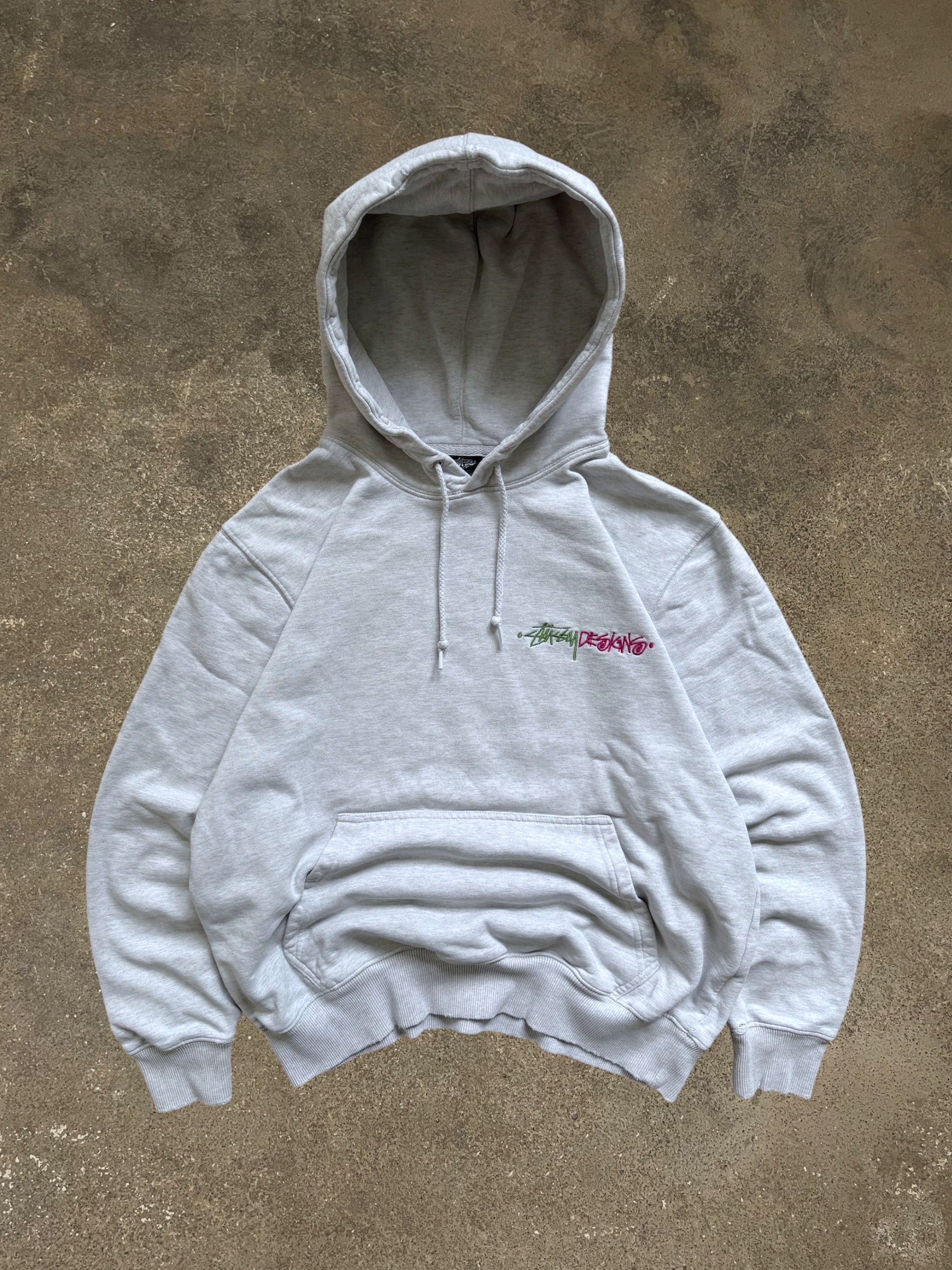 STÜSSY GREY DESIGNS HOODIE