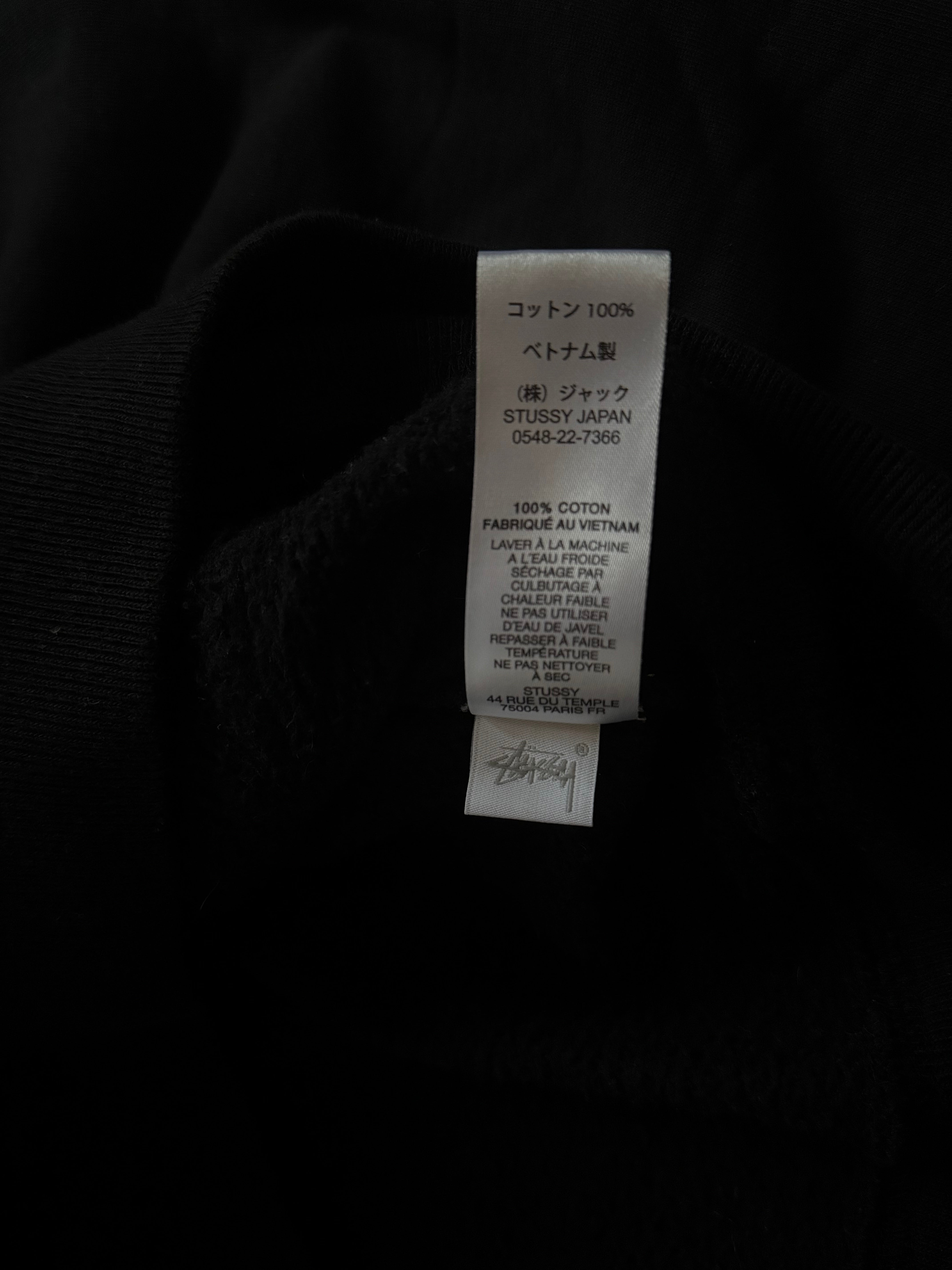 STÜSSY BLACK STOCK LOGO HOODIE