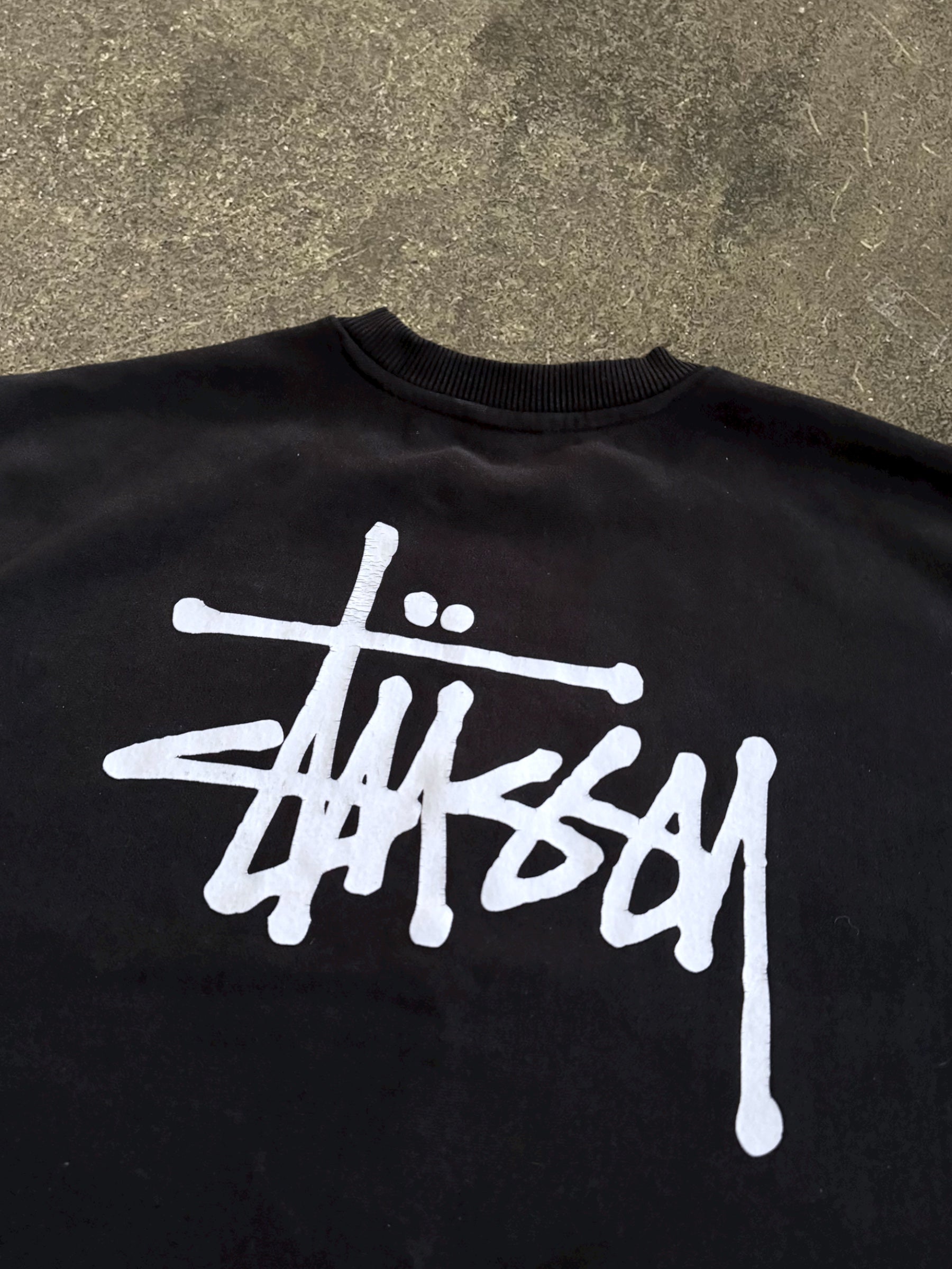 STÜSSY BLACK BASIC LOGO SWEATSHIRT