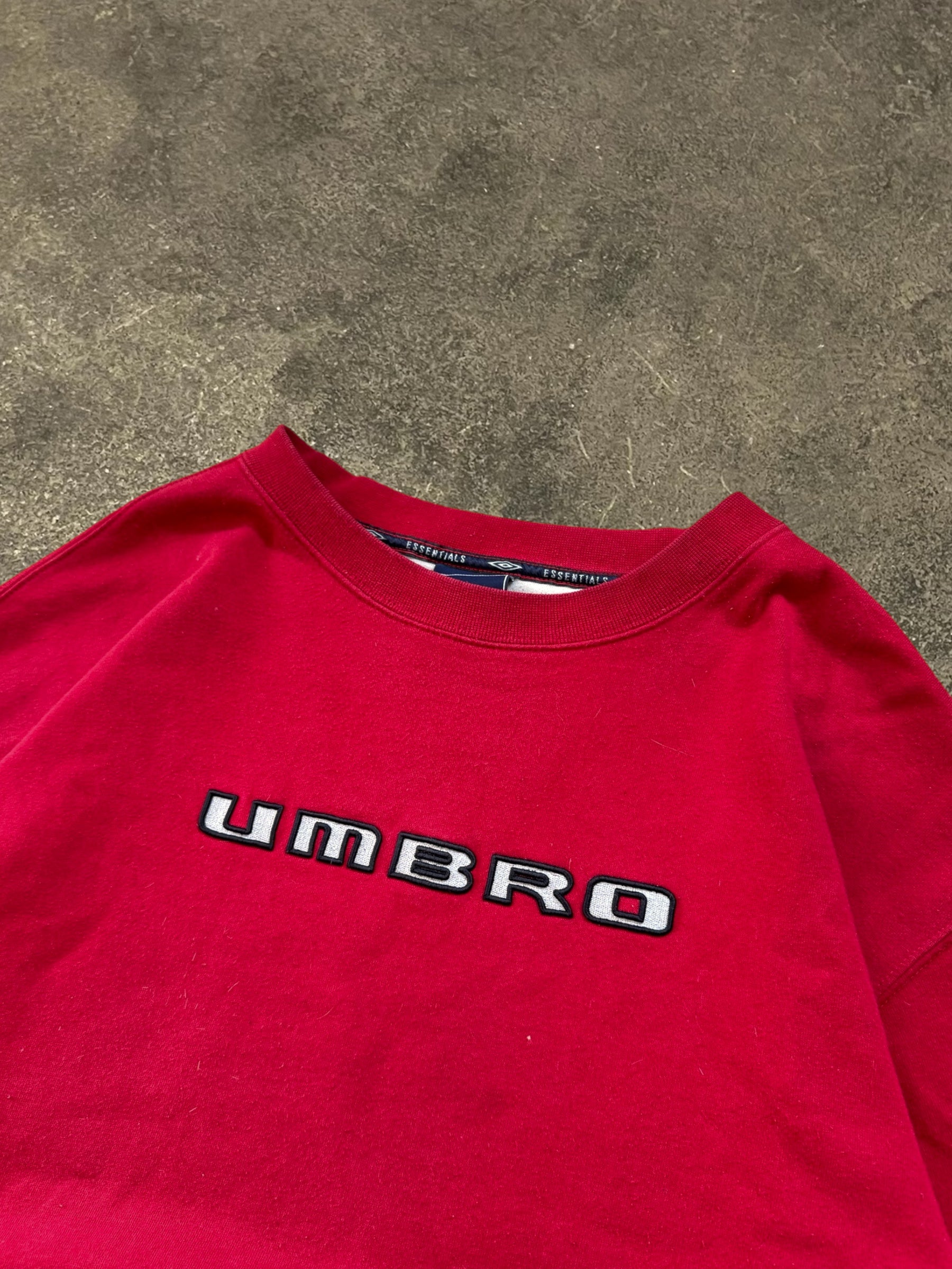 VINTAGE RED UMBRO SPELLOUT SWEATSHIRT