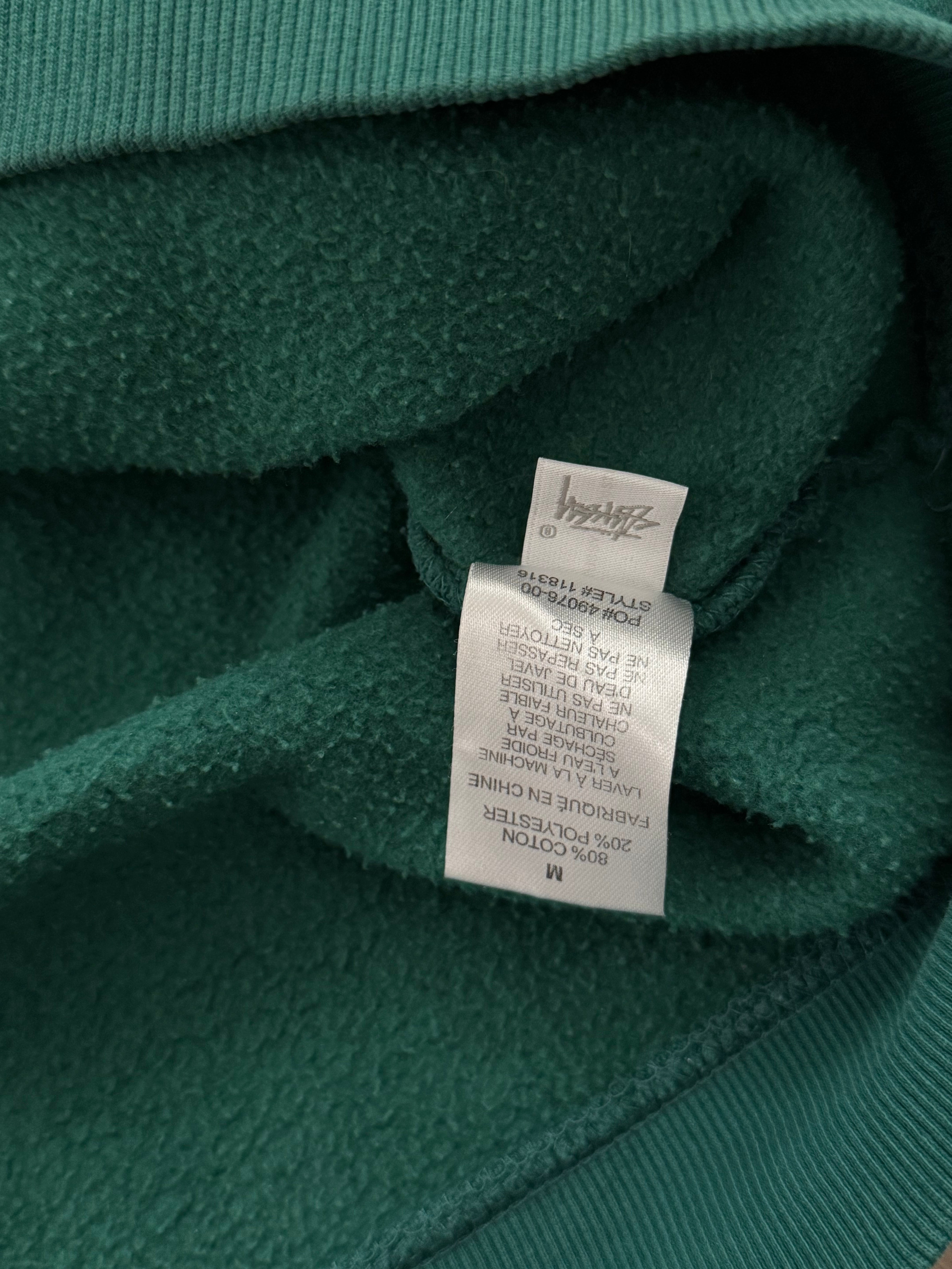 STÜSSY 2 BAR STOCK APPLIQUE SWEATSHIRT