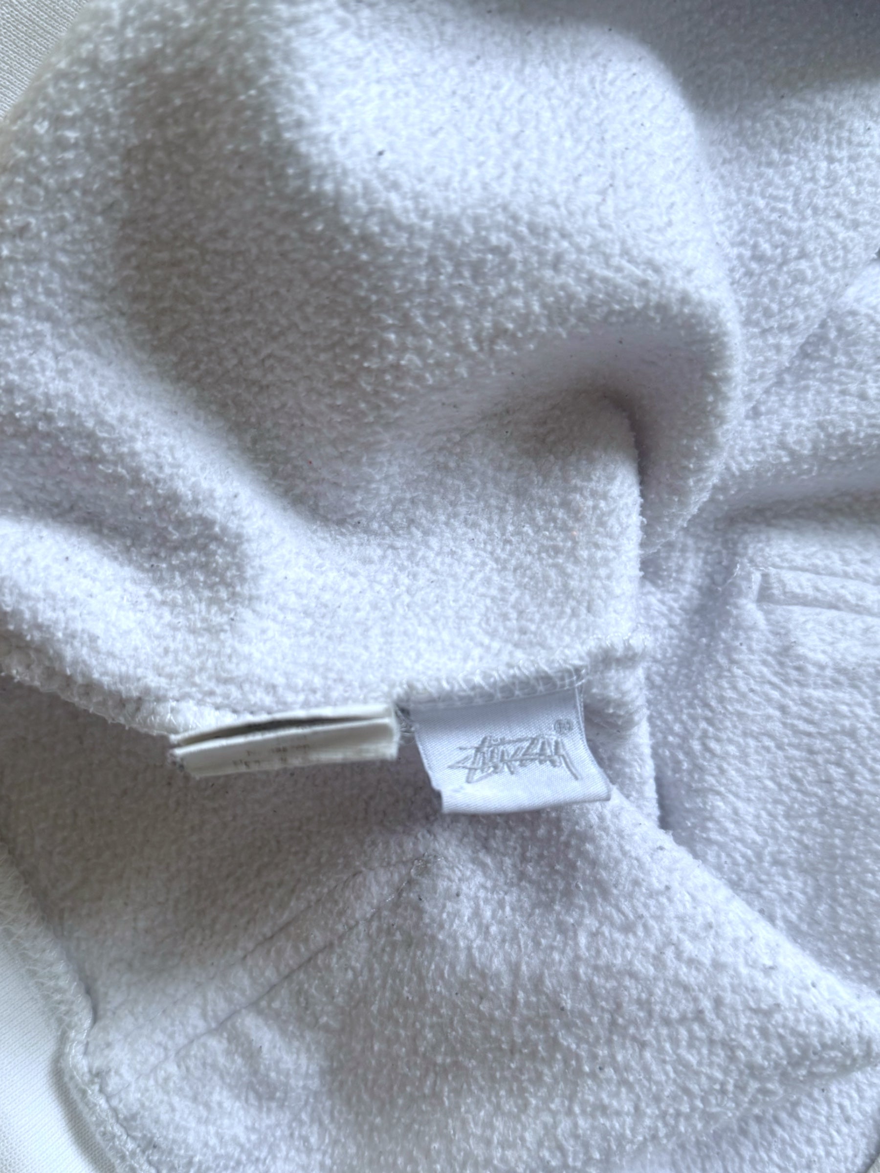 VINTAGE STÜSSY WHITE BASIC LOGO HOODIE
