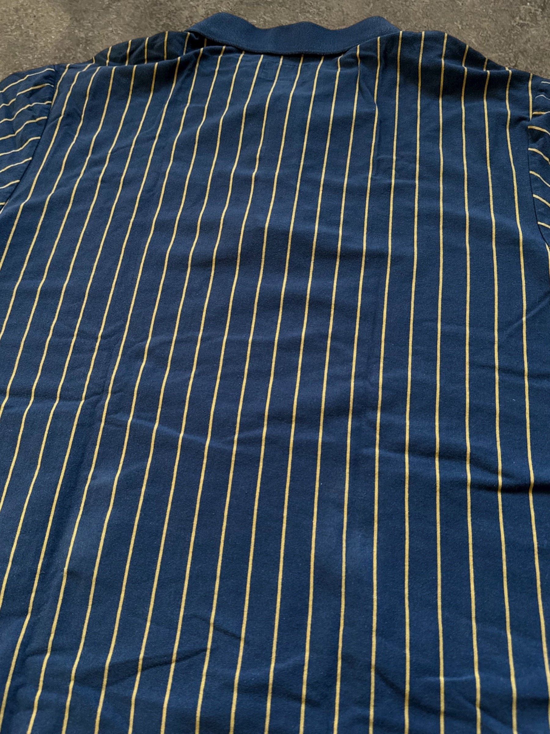 STÜSSY TIVOLI STRIPE QUARTER-ZIP T-SHIRT