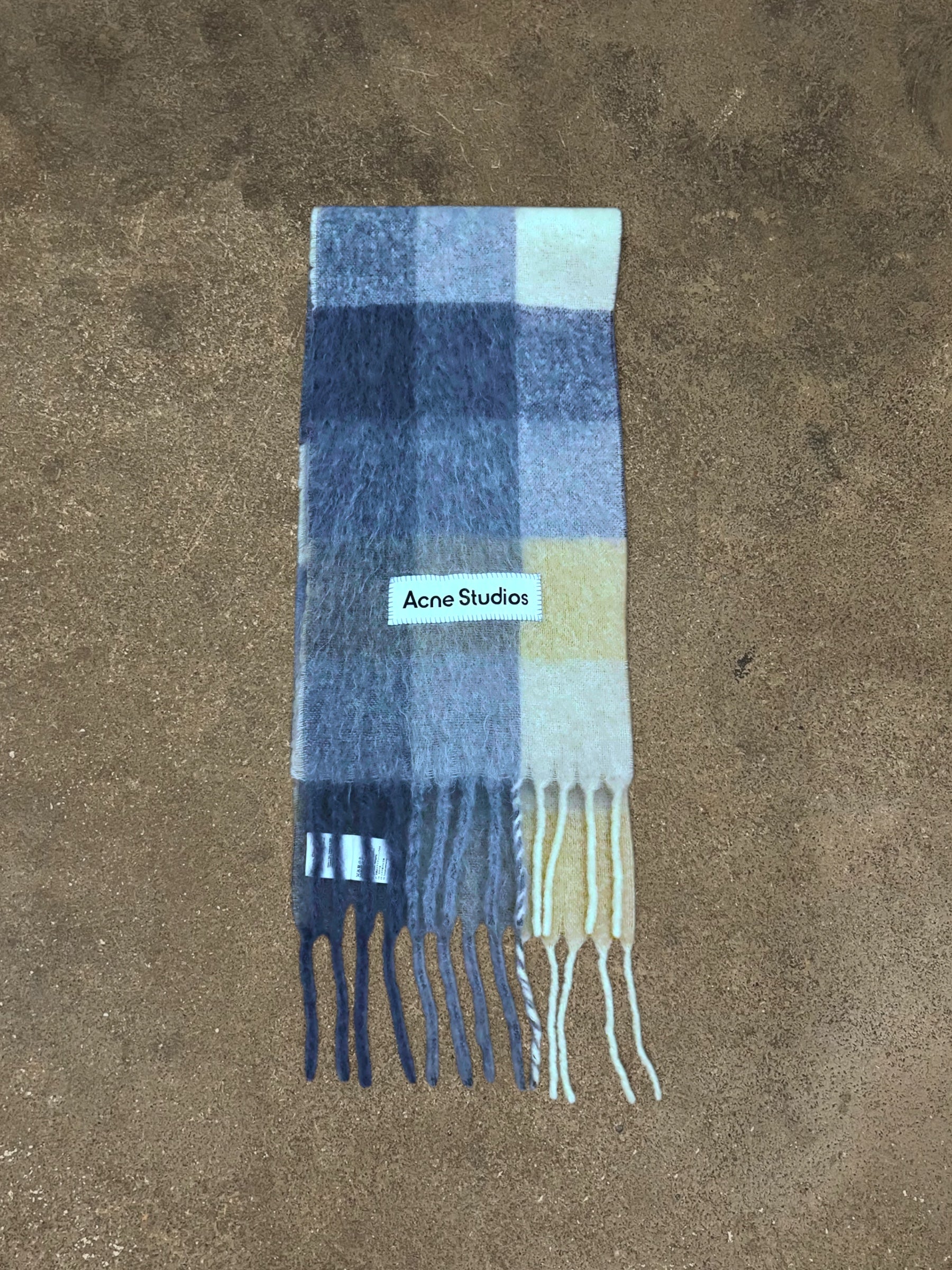 ACNE STUDIOS MOHAIR CHECKED SCARF