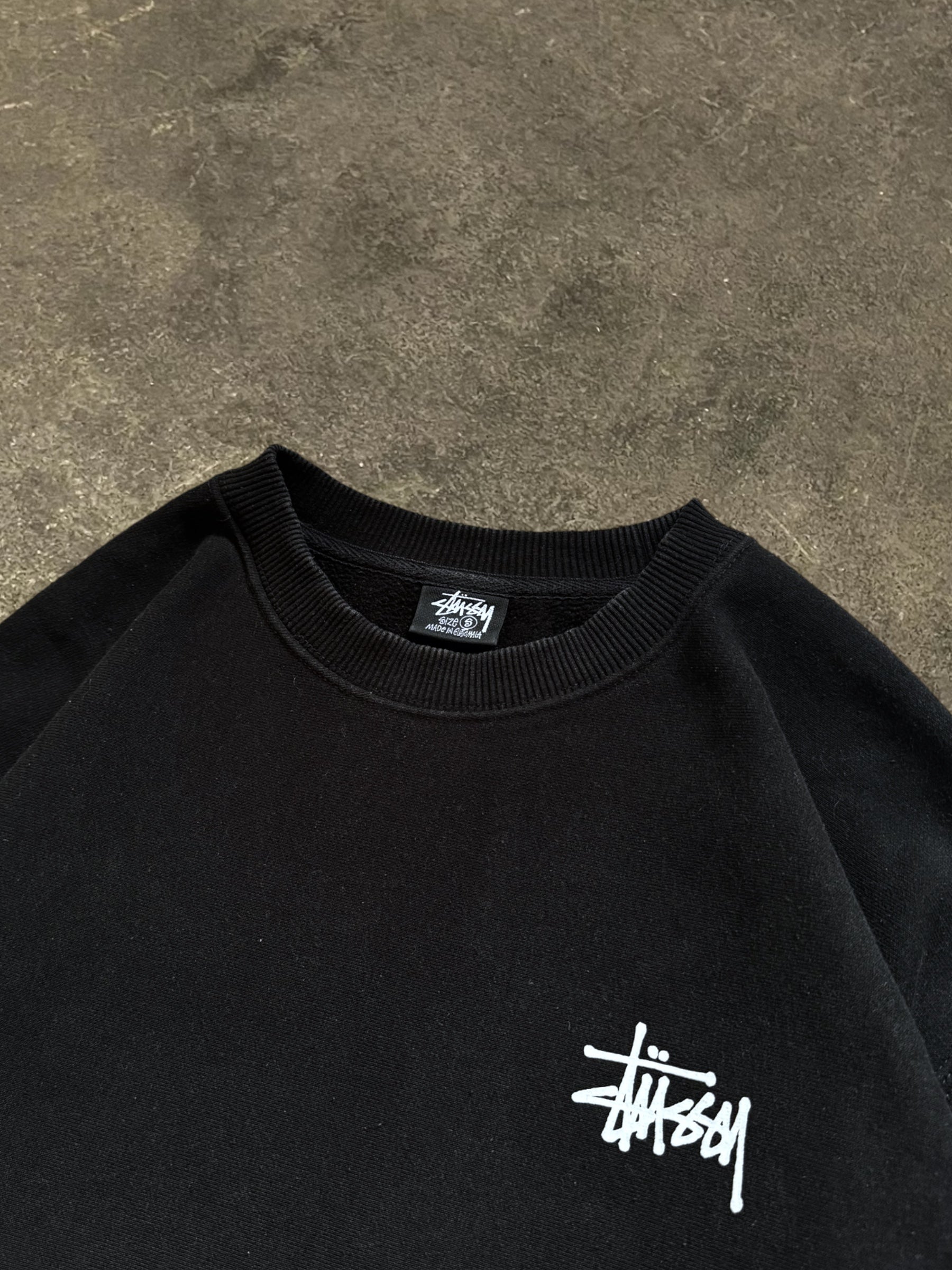 STÜSSY BLACK BASIC LOGO SWEATSHIRT