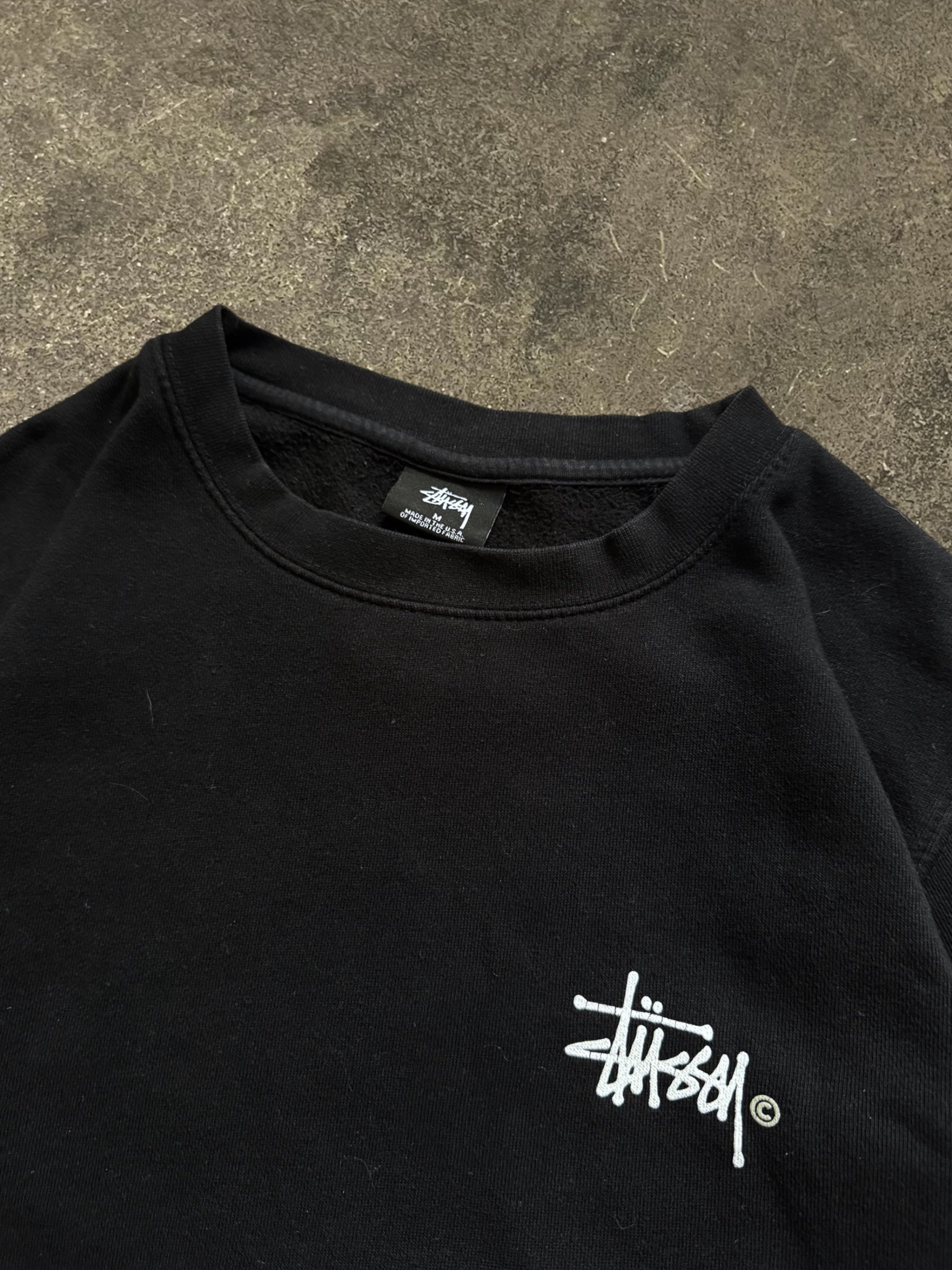 VINTAGE STÜSSY BLACK BASIC LOGO SWEATSHIRT