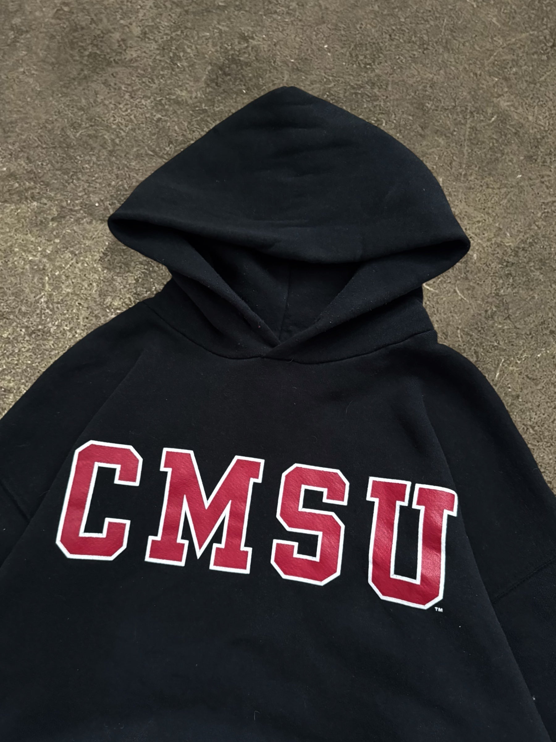 VINTAGE BLACK RUSSELL ATHLETIC CMSU HOODIE
