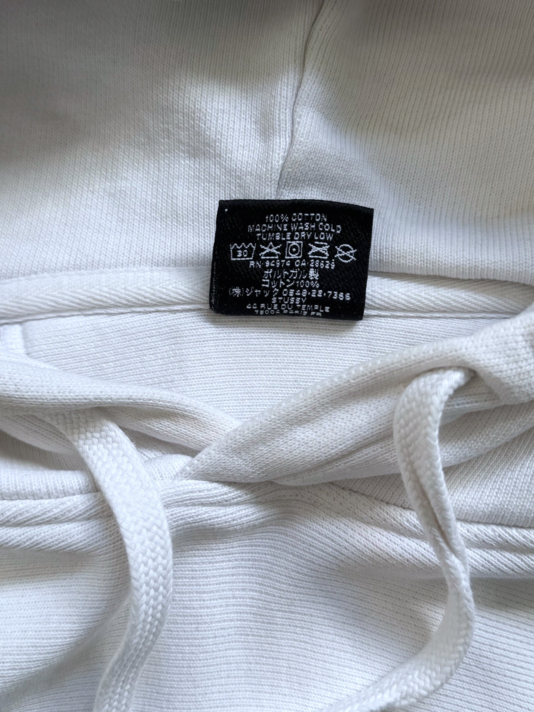 STÜSSY WHITE BASIC LOGO HOODIE