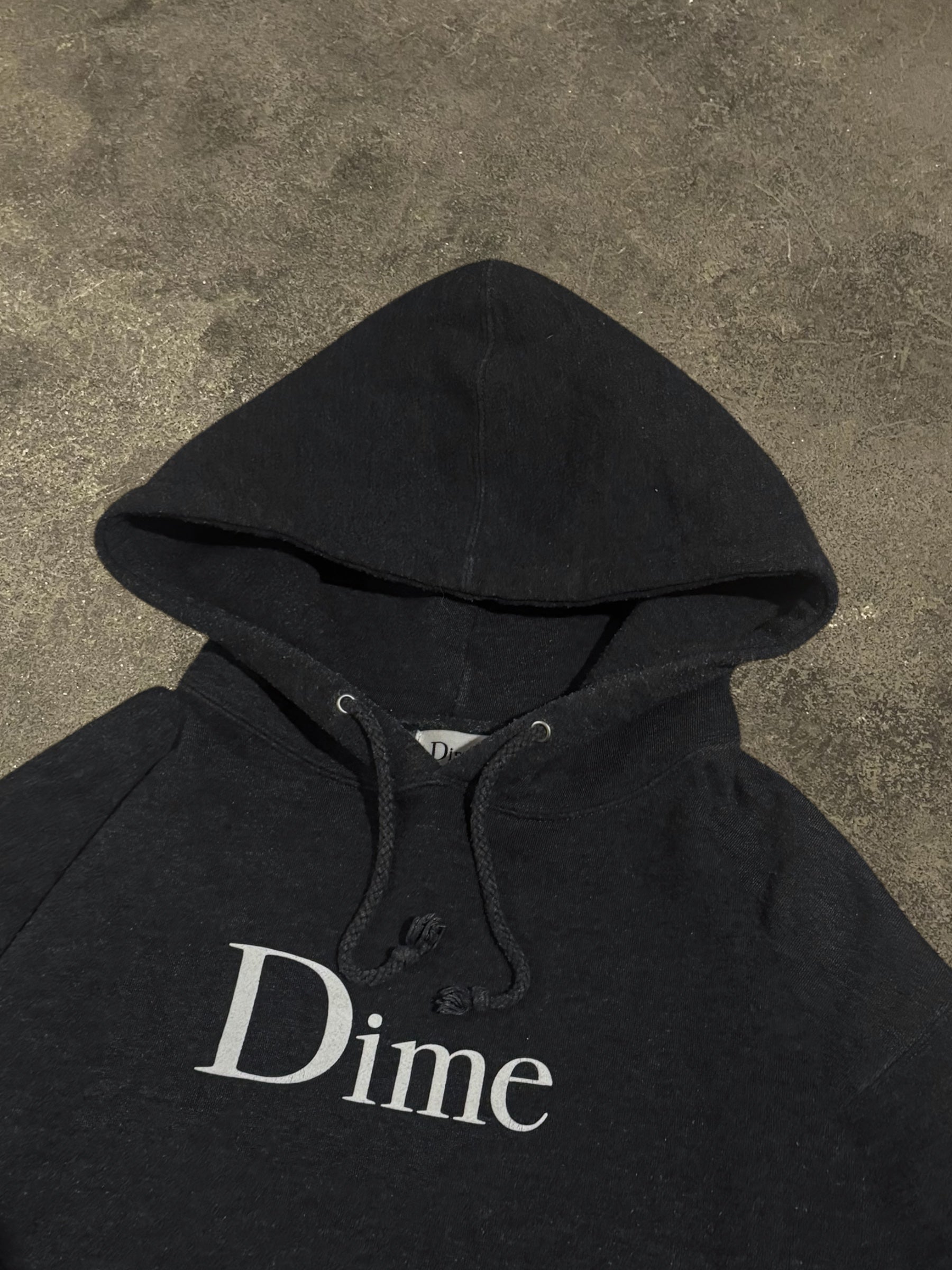 DIME GREY LOGO HOODIE