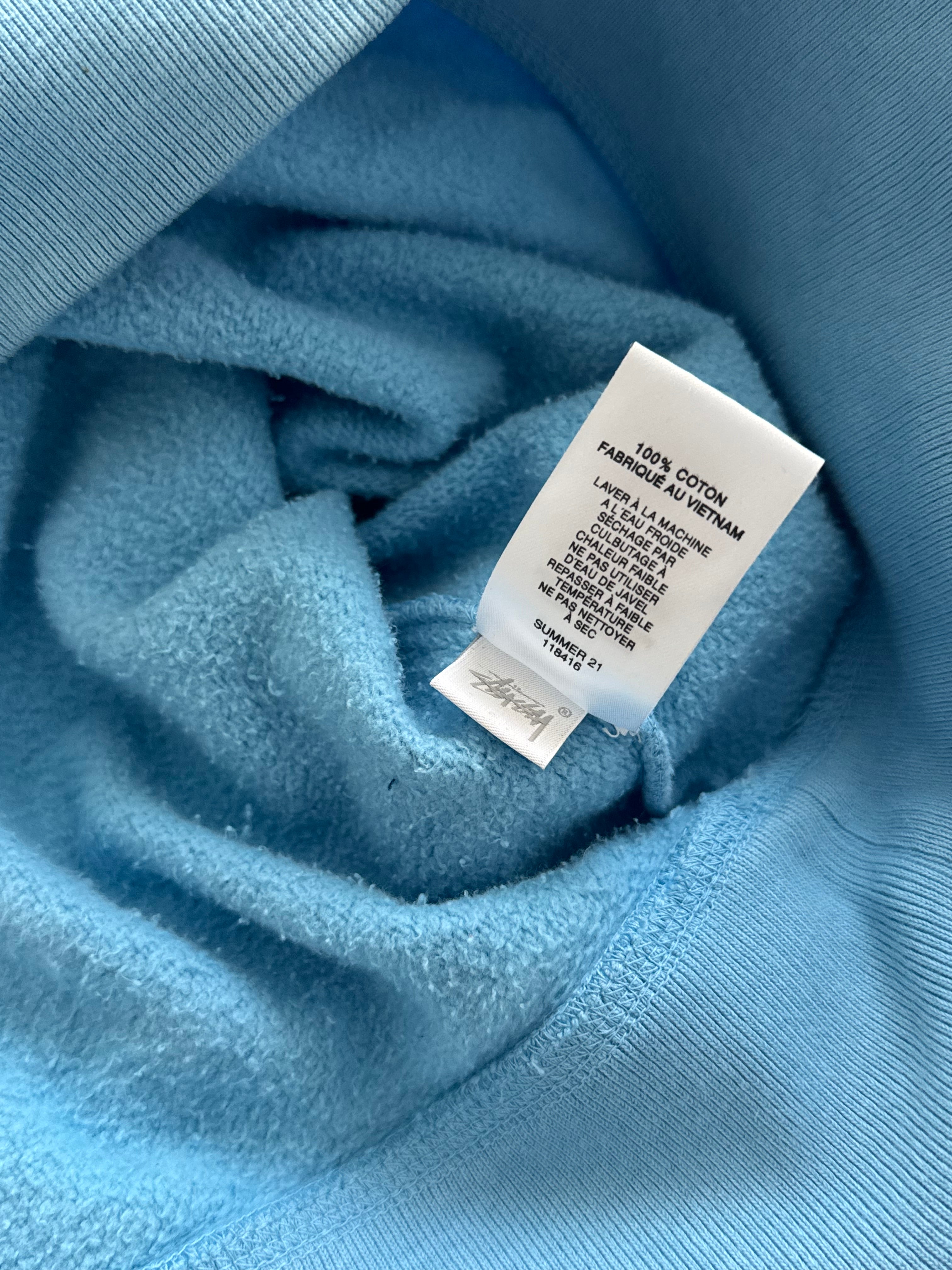 STÜSSY BLUE STOCK LOGO SWEATSHIRT