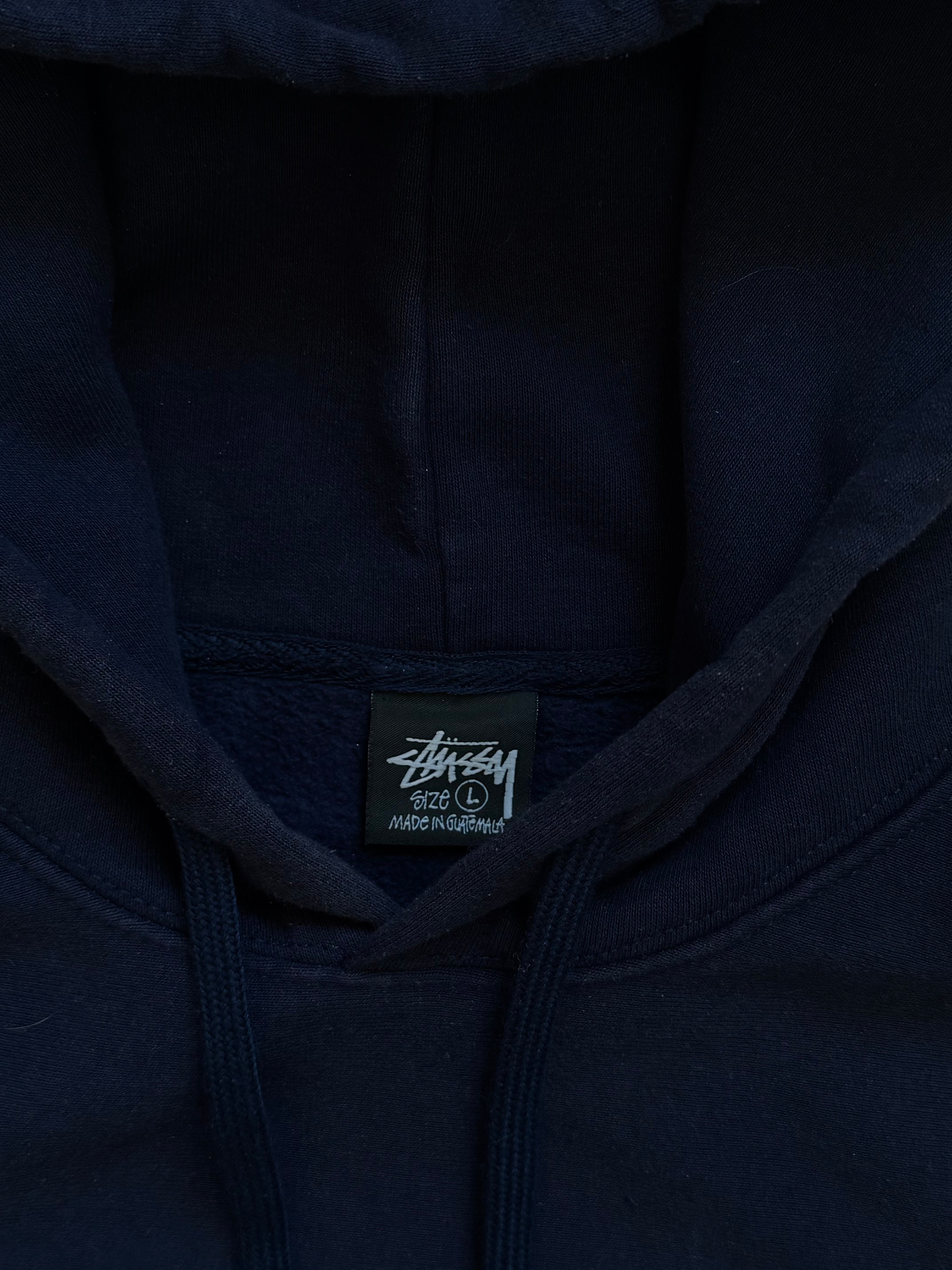 STÜSSY NAVY BASIC LOGO HOODIE