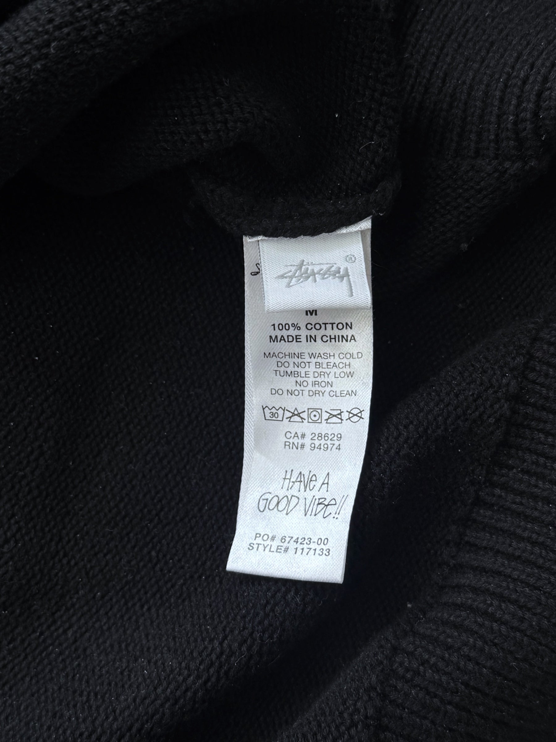 STÜSSY BLACK SS-LINK KNIT