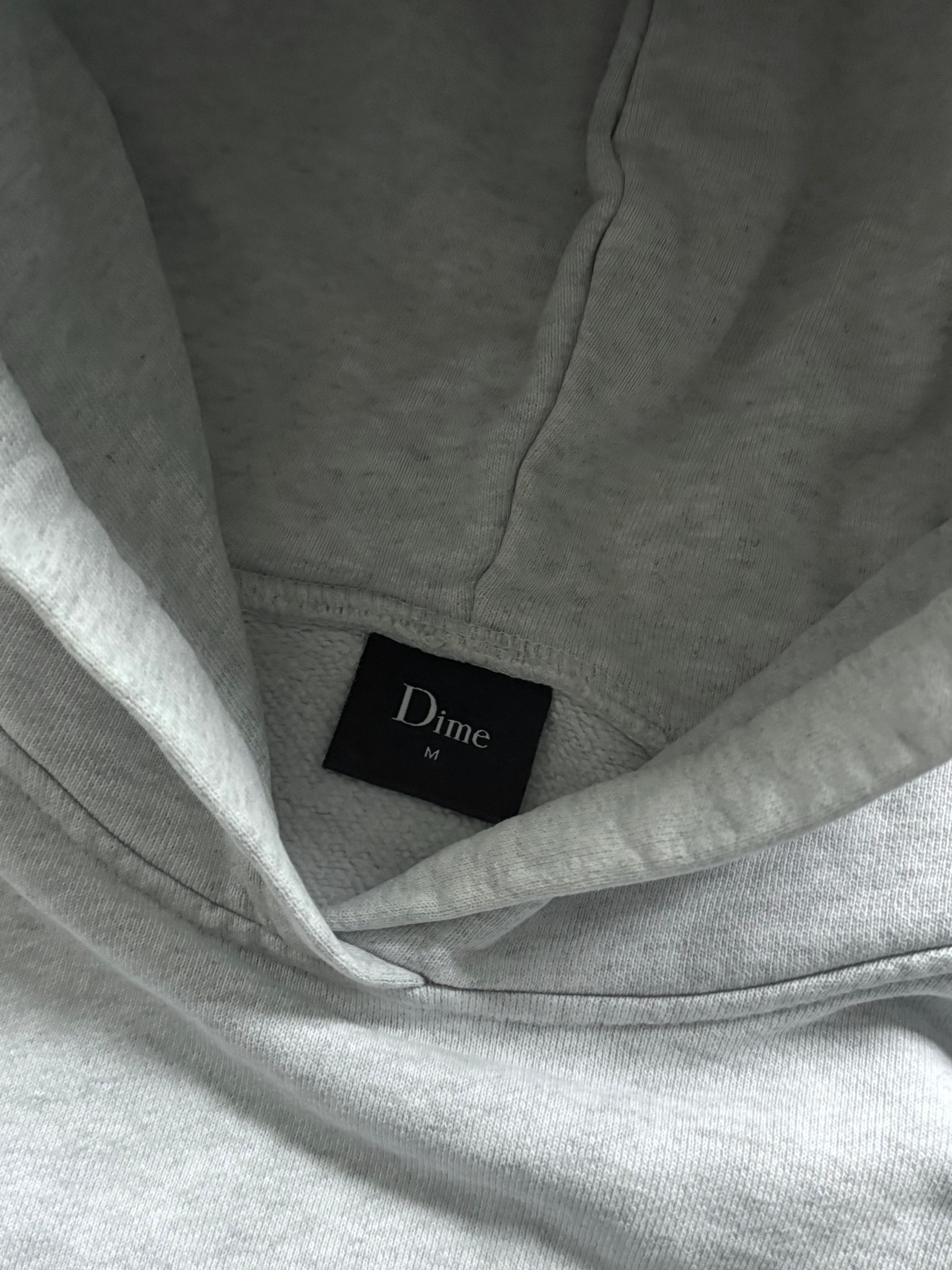 DIME GREY LITTLE LOGO HOODIE