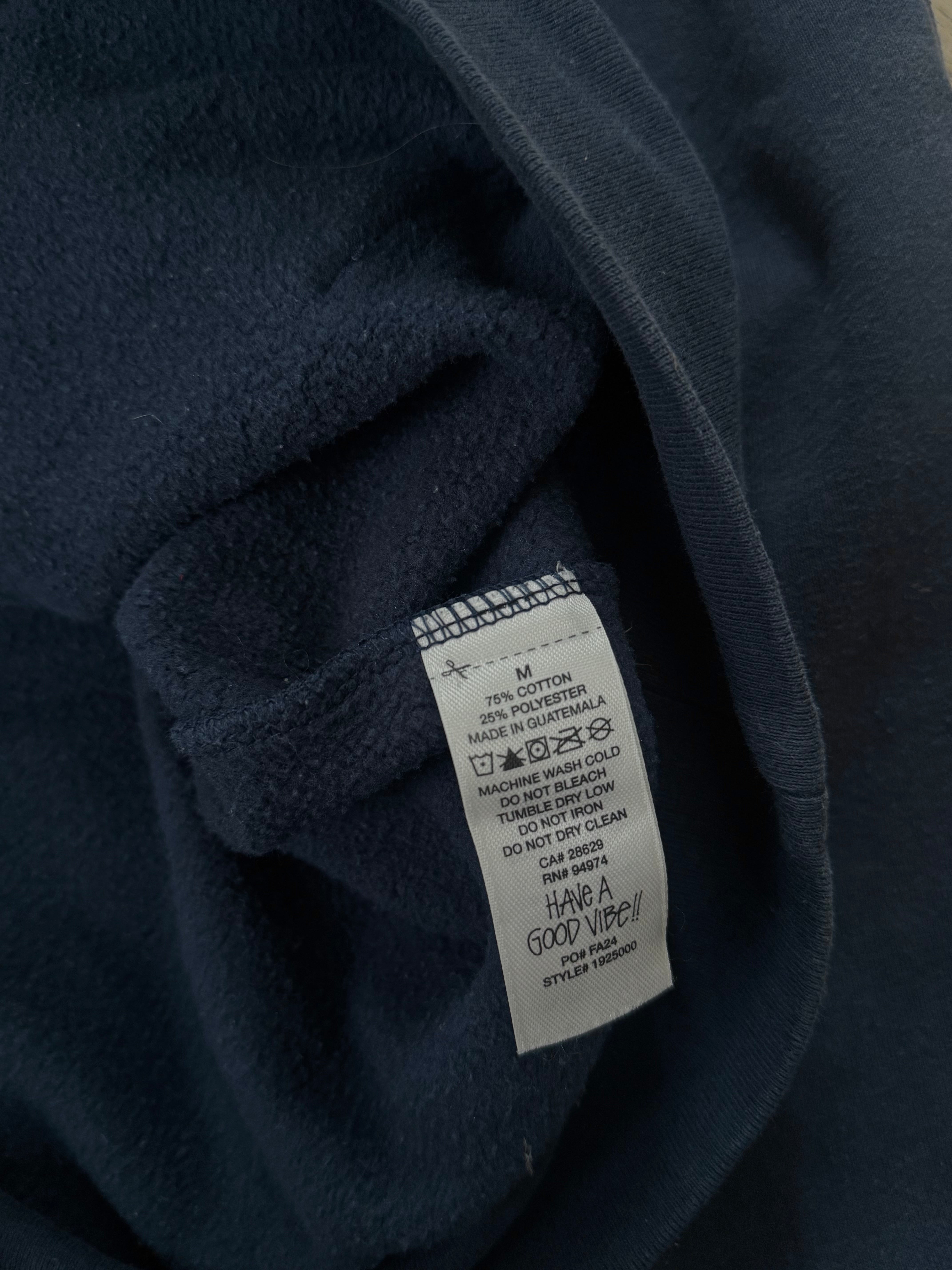 STÜSSY NAVY BASIC LOGO HOODIE