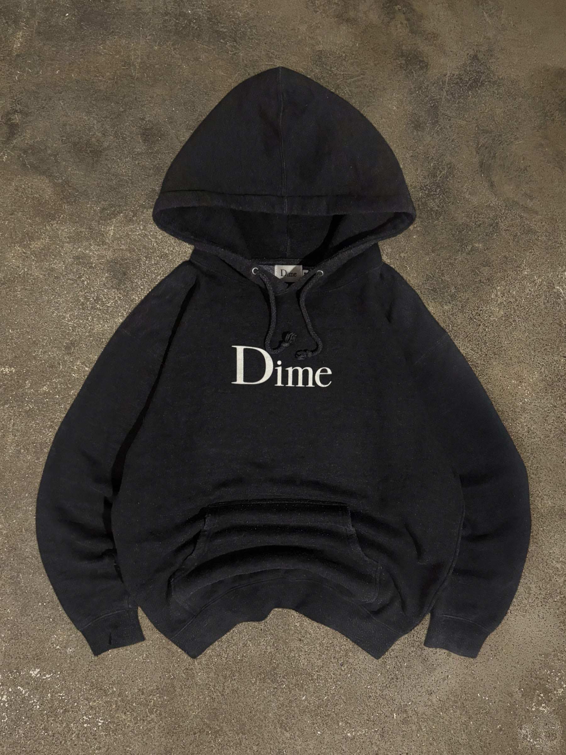 DIME GREY LOGO HOODIE