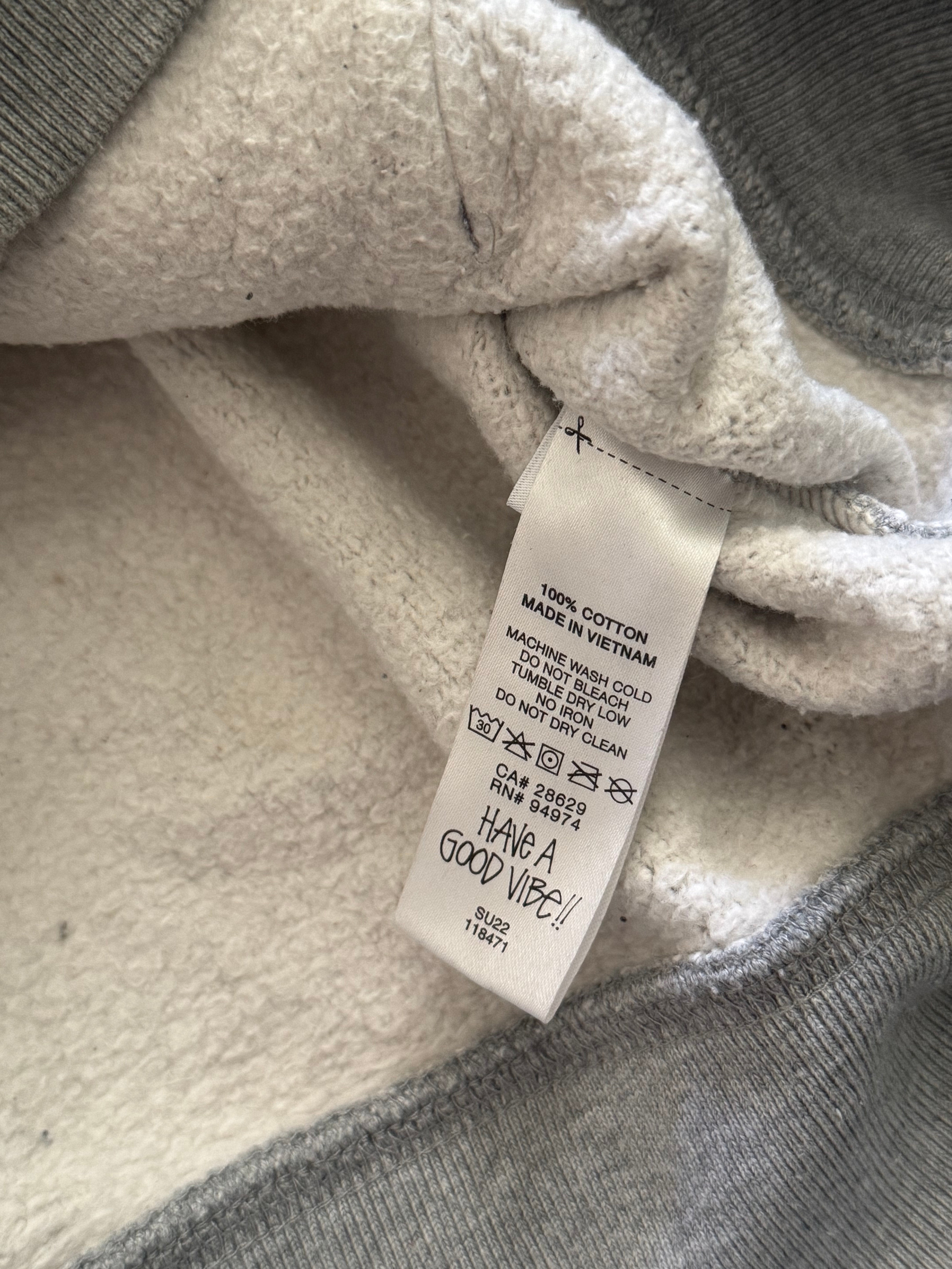 STÜSSY GREY STOCK LOGO ZIP-UP HOODIE